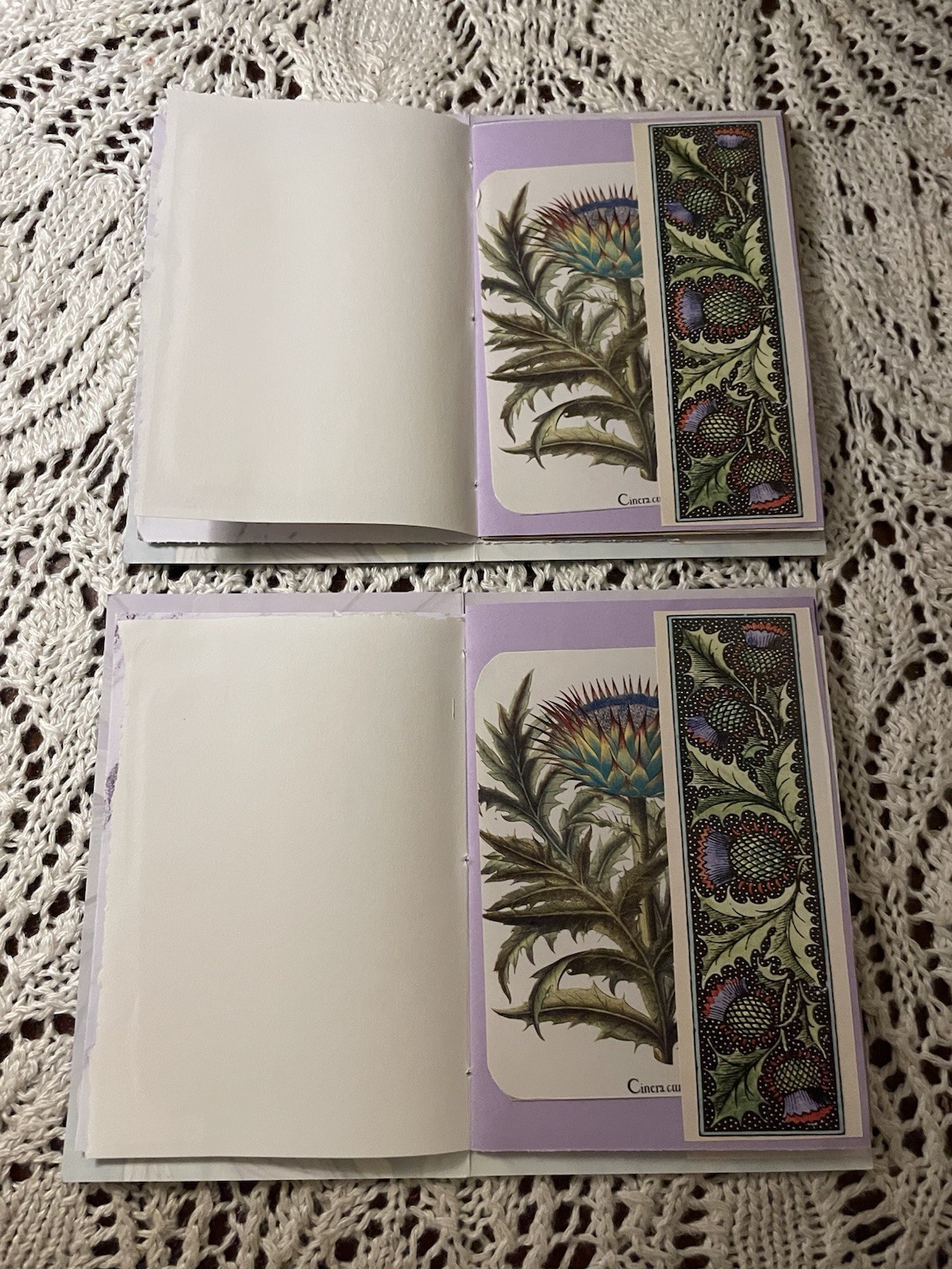 2 Junk Journal Greeting Cards Handmade 4”x6” “Live Your Dreams” Blank W/Env.
