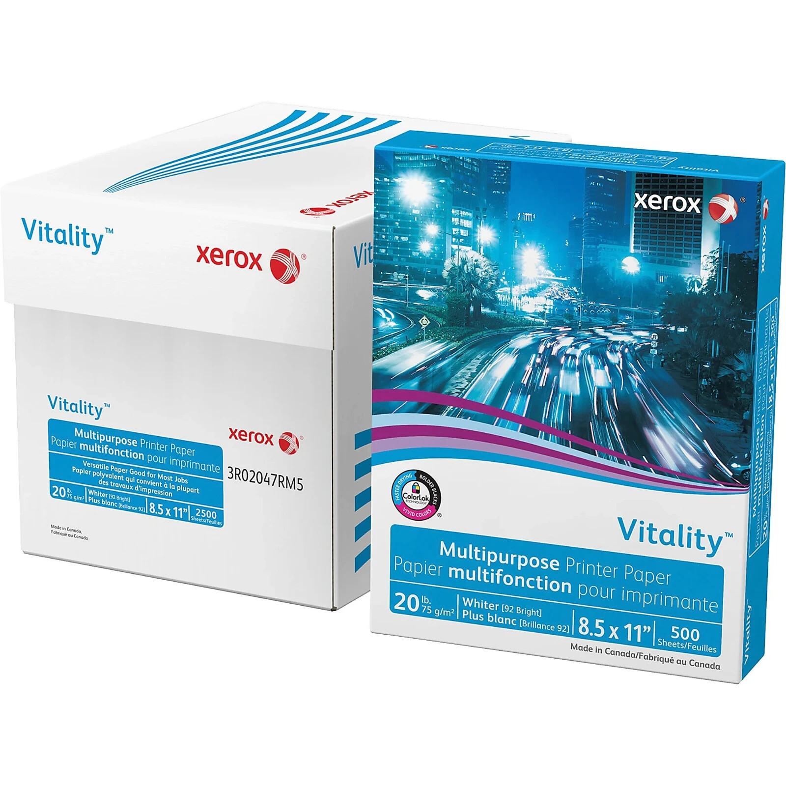 Xerox Vitality 8.5″ x 11″ Multi-use Printer Copy Paper 20 lbs 92 Brightness 5000