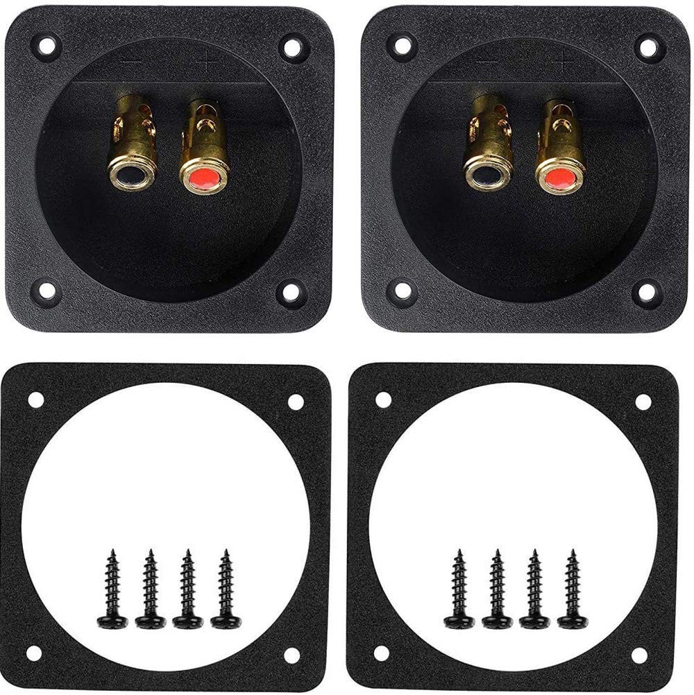 3.1 Square Double Binding Gold Plate Push Spring Loaded Jacks Connector Speaker