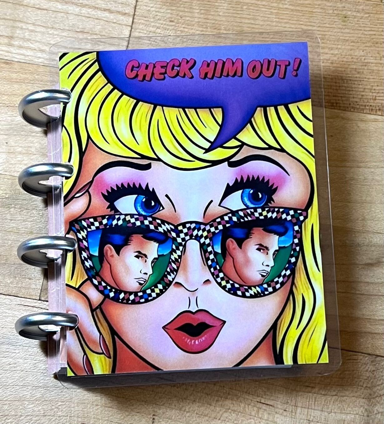 Retro “Check Him Out” Cover Set for use with MICRO Happy Planner Notes-