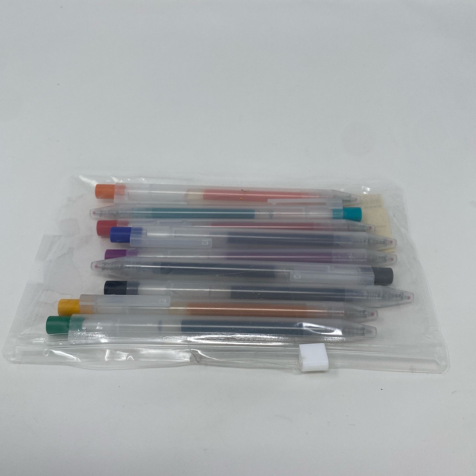 MUJI Smooth Gel Knock Pen Set 0.5mm, 10 Colors, Japan Import