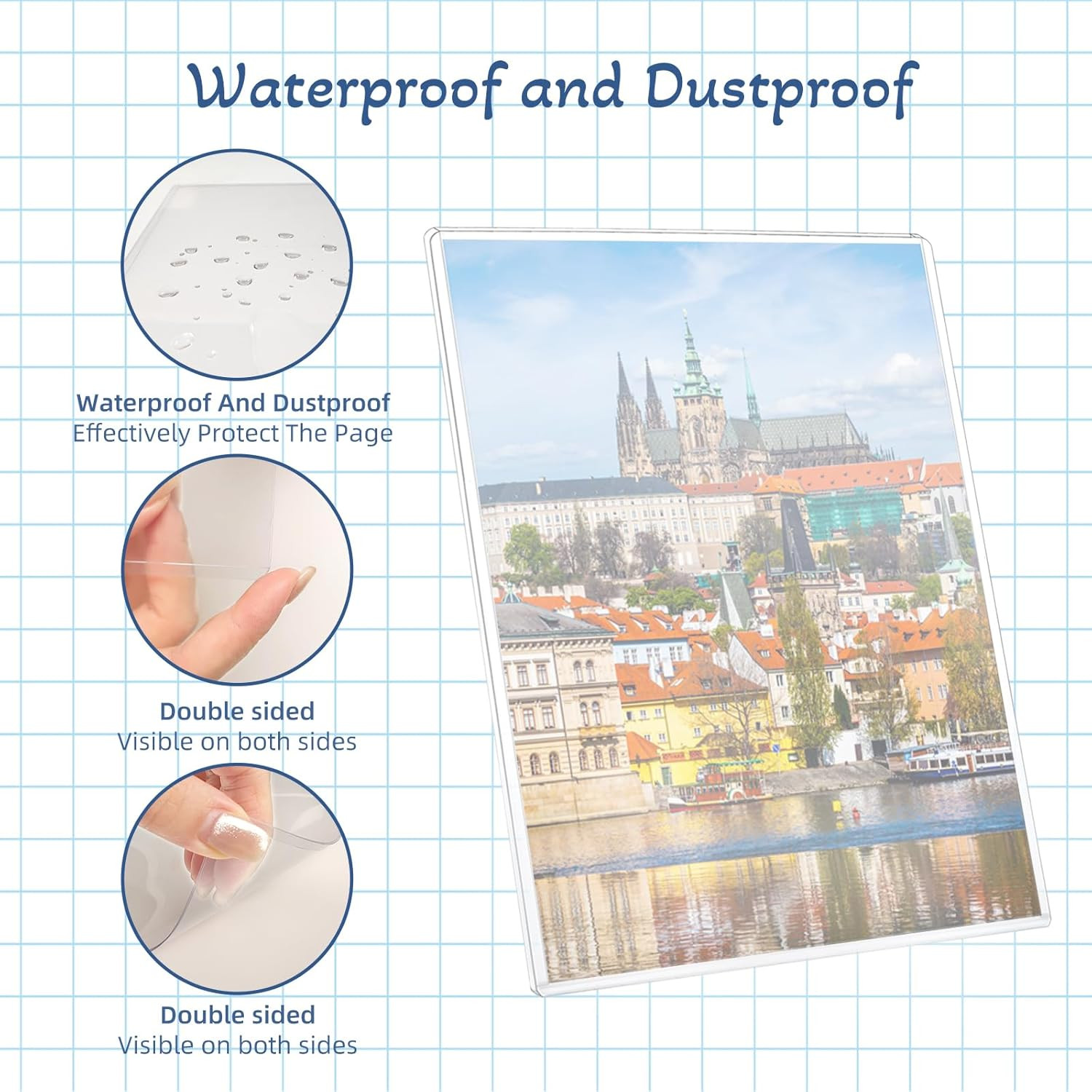 8 1/2″ X 11″ Rigid Print Protectors Clear Hard Plastic Document & Photo Sleeves