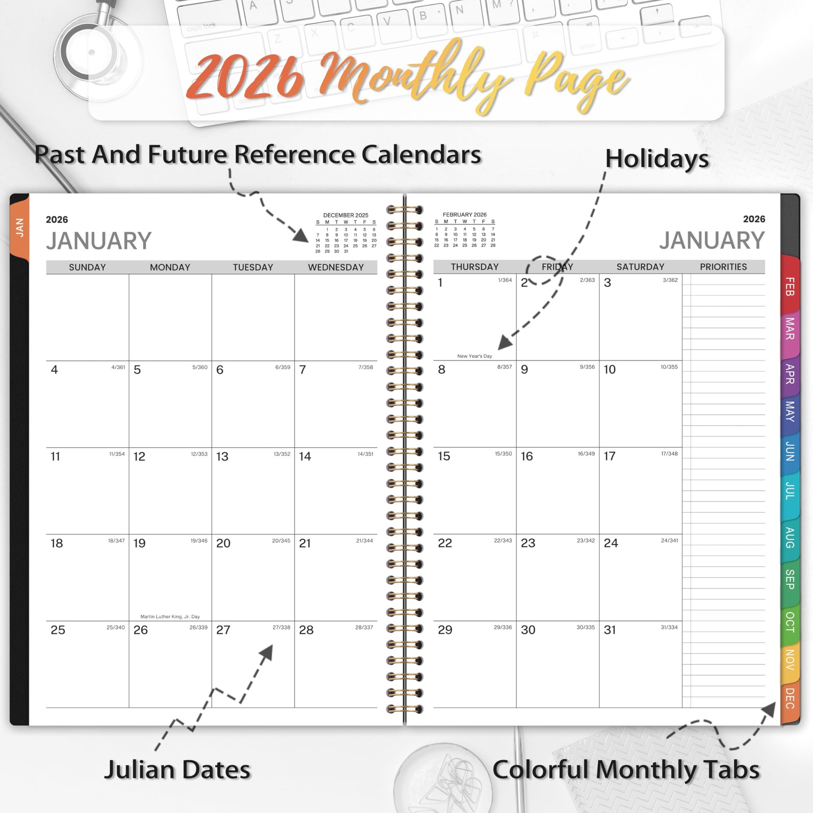 2026 Appointment Book/Planner – 2026 Planner Large 9 x 11, Jan 2026 – Dec 202…
