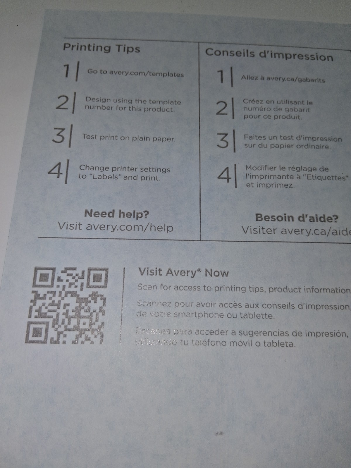 1350 Avery 2″ x 4.5″ Rectangle Labels 225 Sheet Bright Blue Paper Presta T00-1XS