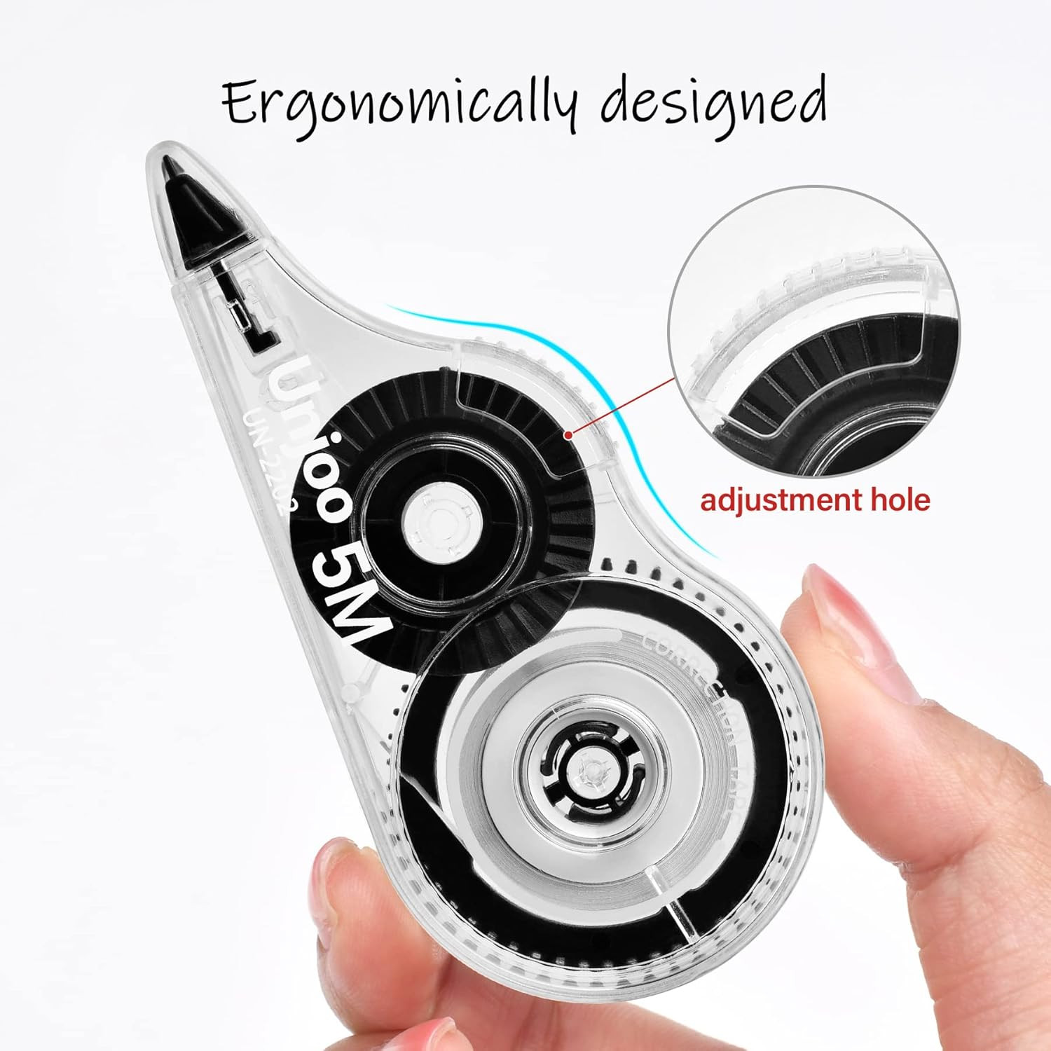 White Correction Tape, Easy to Use Applicator for Instant Corrections Wrong Writ