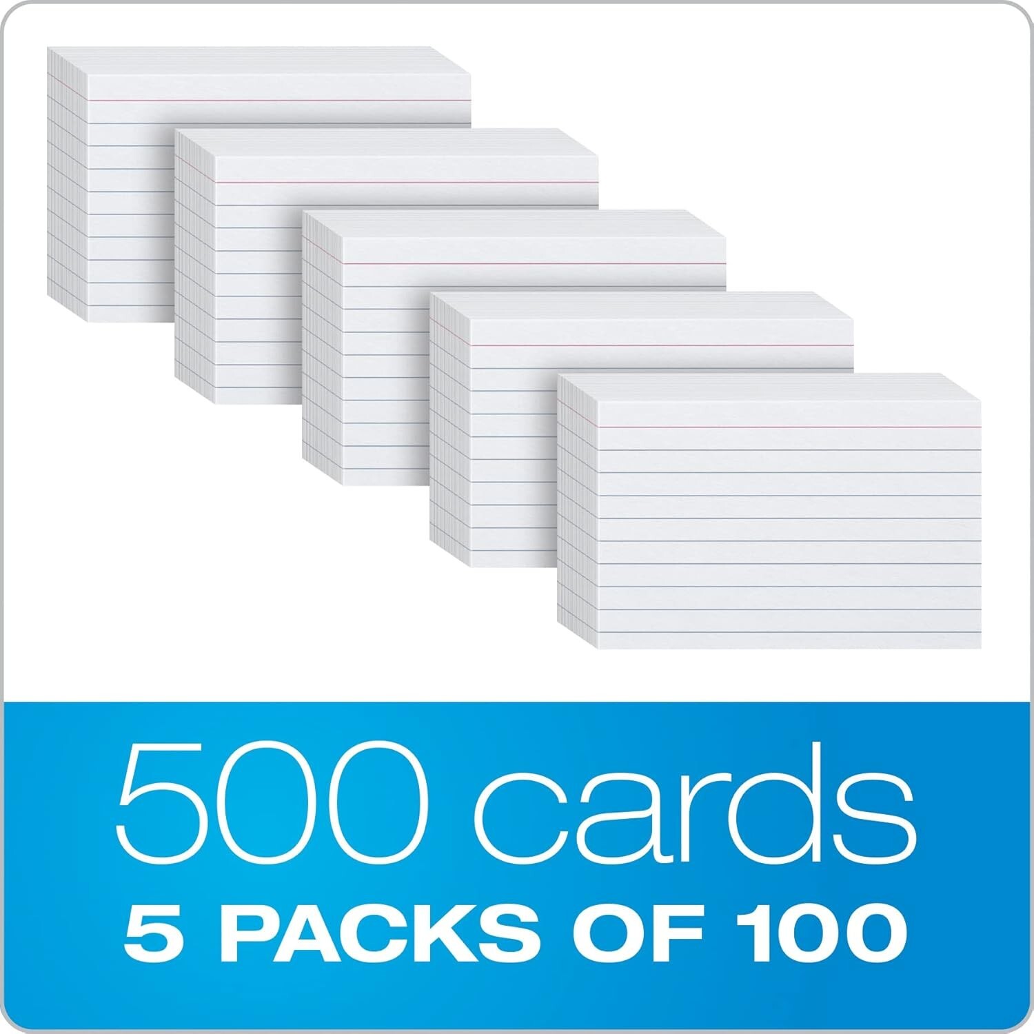 Index Cards 500 Pack 3×5 Index Cards Blank on Both Sides White 5 Packs