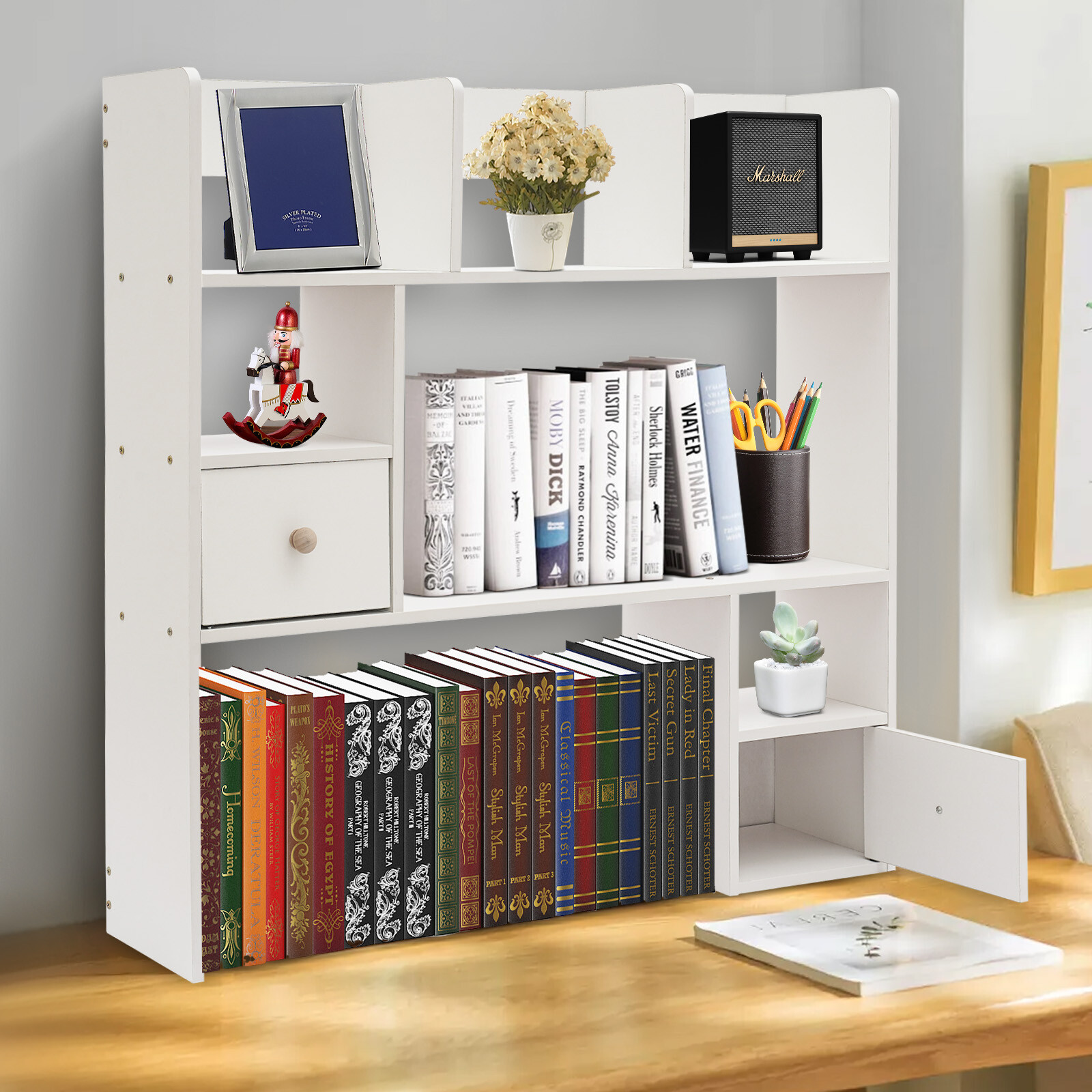 Desktop Bookshelf Home Office Desk Organizer Desktop Storage Organizer