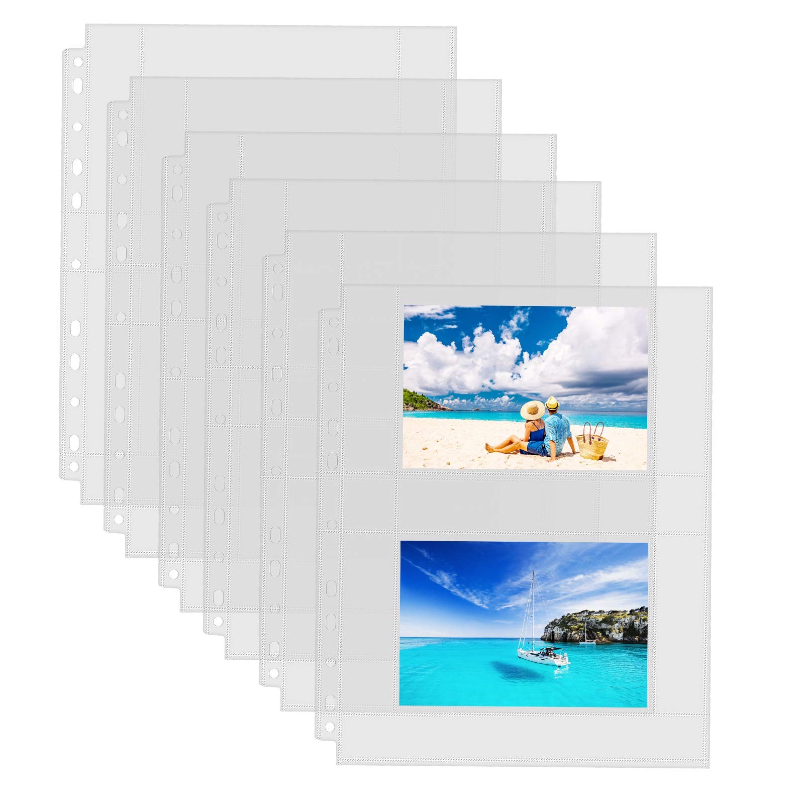 30 Pack 4×6 Photo Sleeves, Heavy Duty Photo Sleeves for 3 Ring Binder for 120…