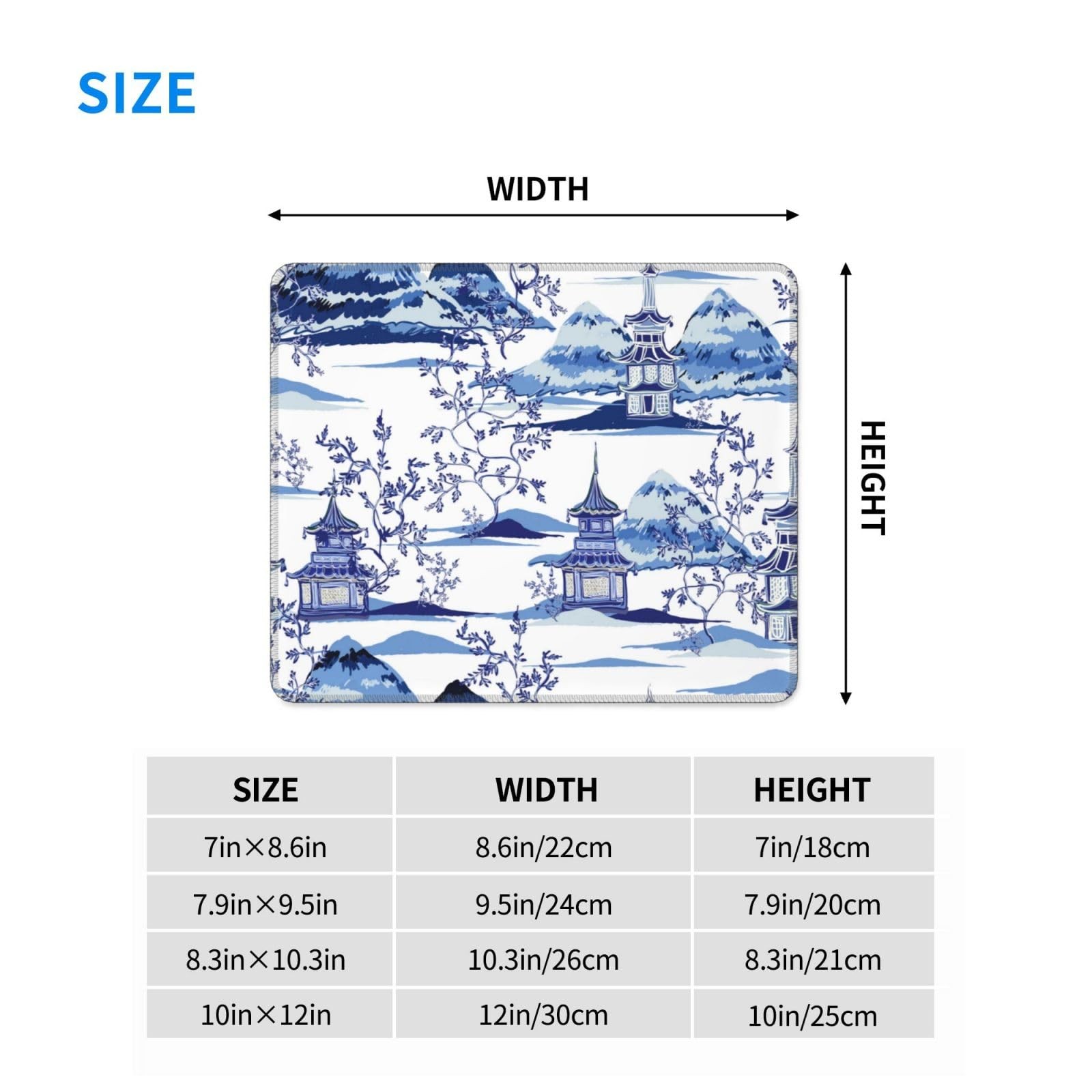 08 Blue and White 8.3 x 10.3 in, 08 And chinoiserie
