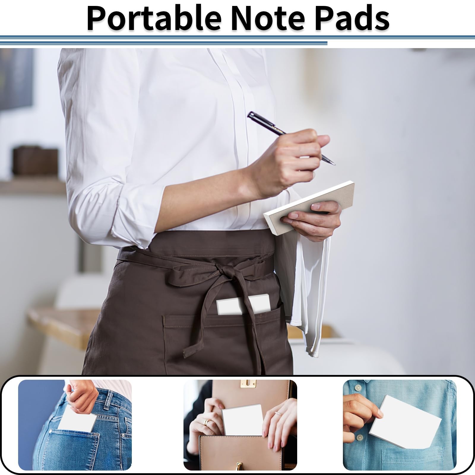 Note Pads 3×5 In, 8 Pack Blank Notepad, White Scratch Pads for Writing, 50 Sh…