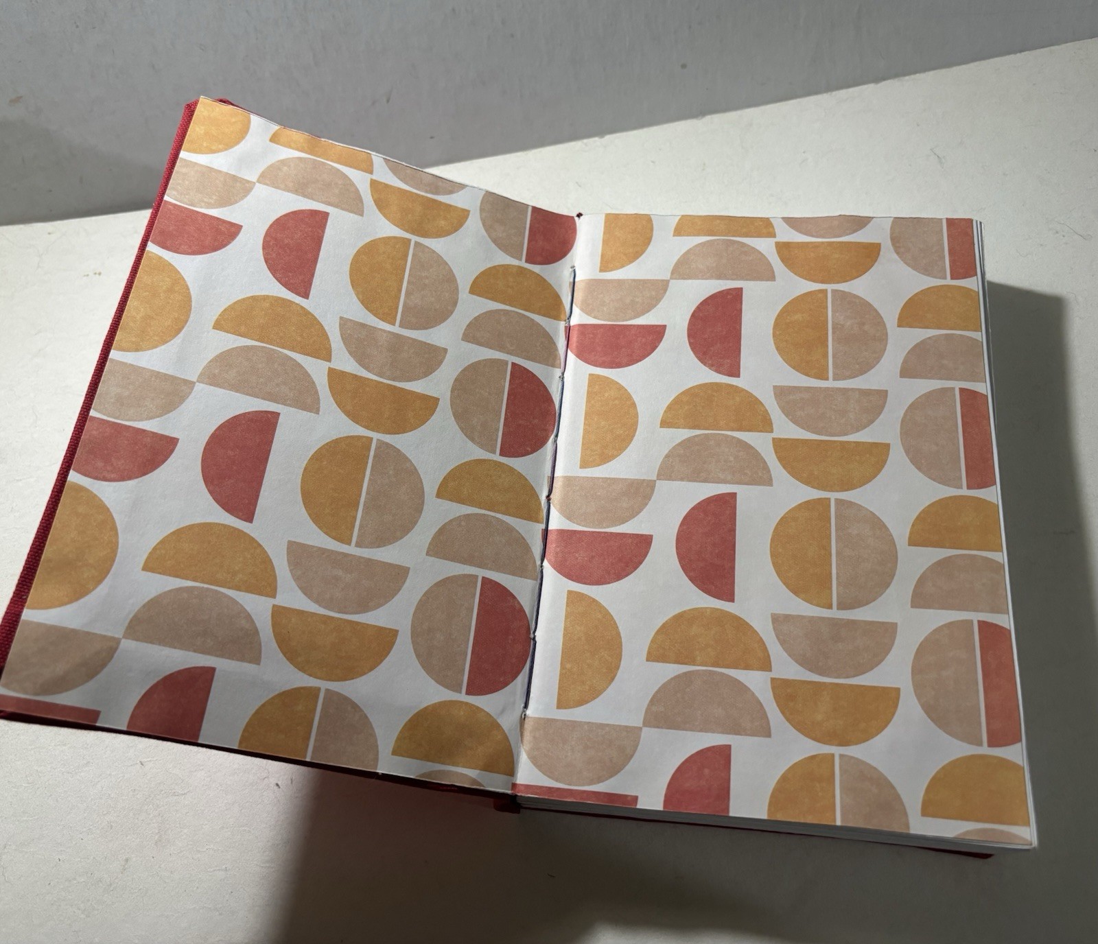Handmade (Duck Canvas Fabric) Red Blank Sketchbook Journal 9 in. X 6 in.