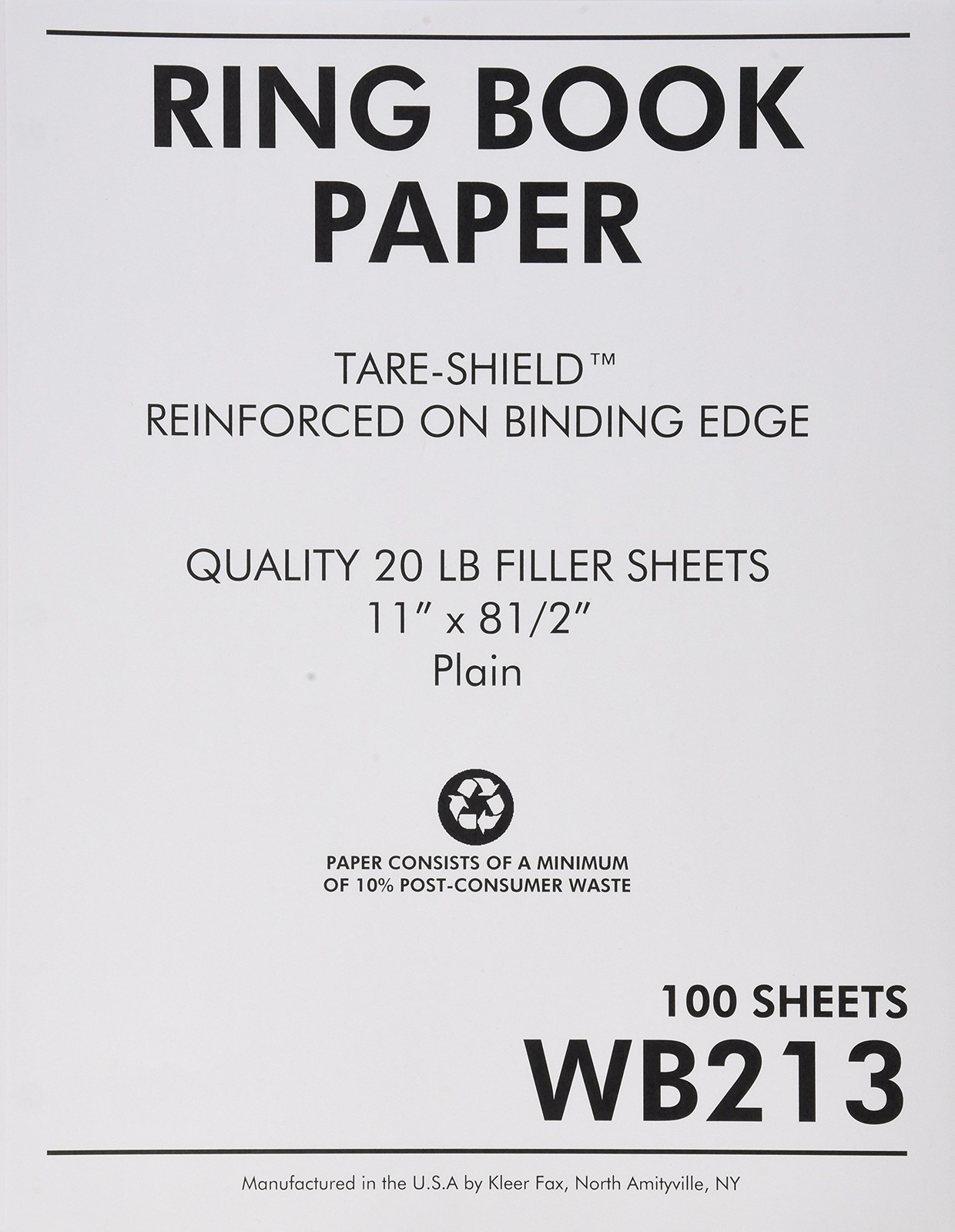 Sparco Reinforced Filler Paper, Plain, 11 x 8-1/2 Inches, 8.5″ x 11″, White