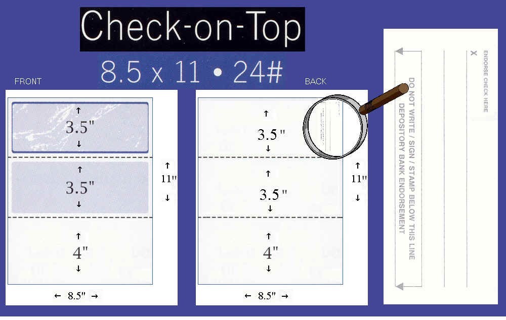 500 Blank Security Check Paper Stock – Checks on Top (Linen Grey)