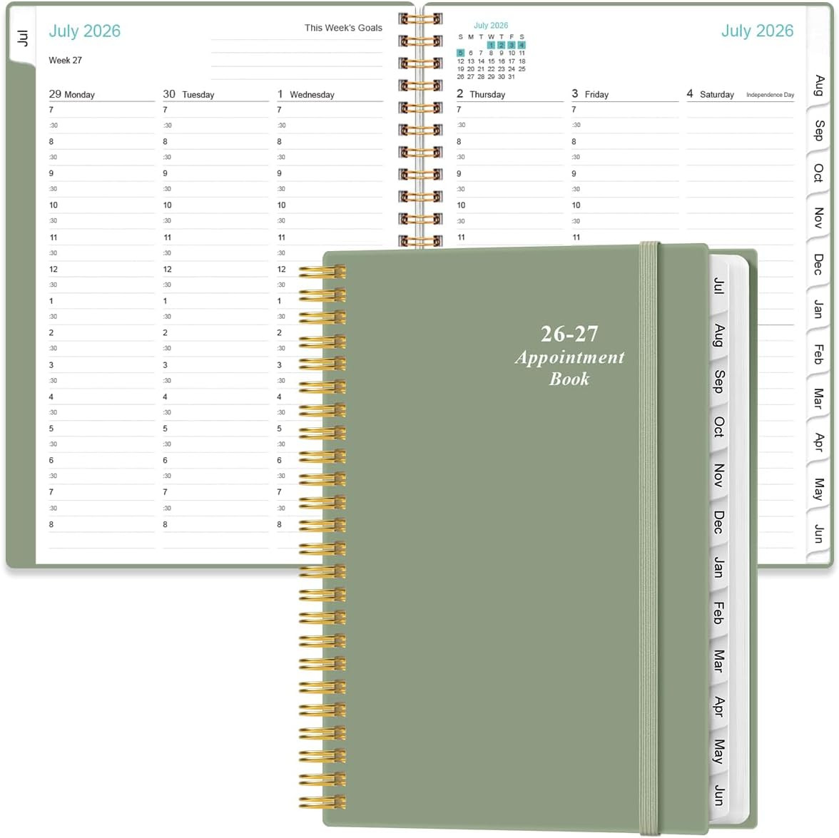2026-2027 Appointment Book & Planner – 2026-2027 Daily Hourly Planner from July