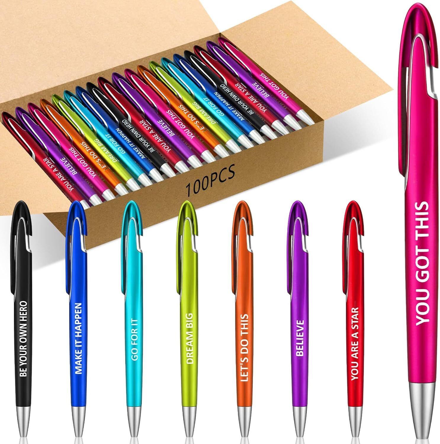 100 Pcs Inspirational Ballpoint Pens Bulk Quotes Pens Bulk Inspiration Gifts …