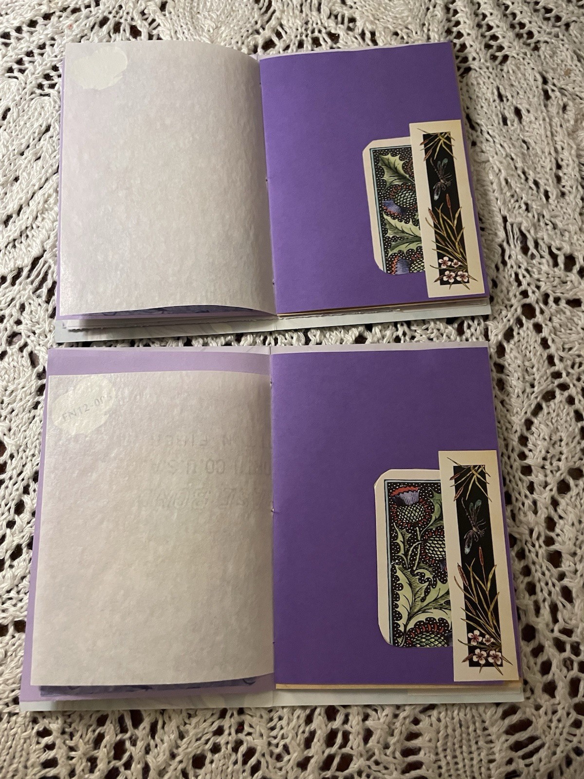 2 Junk Journal Greeting Cards Handmade 4”x6” “Live Your Dreams” Blank W/Env.