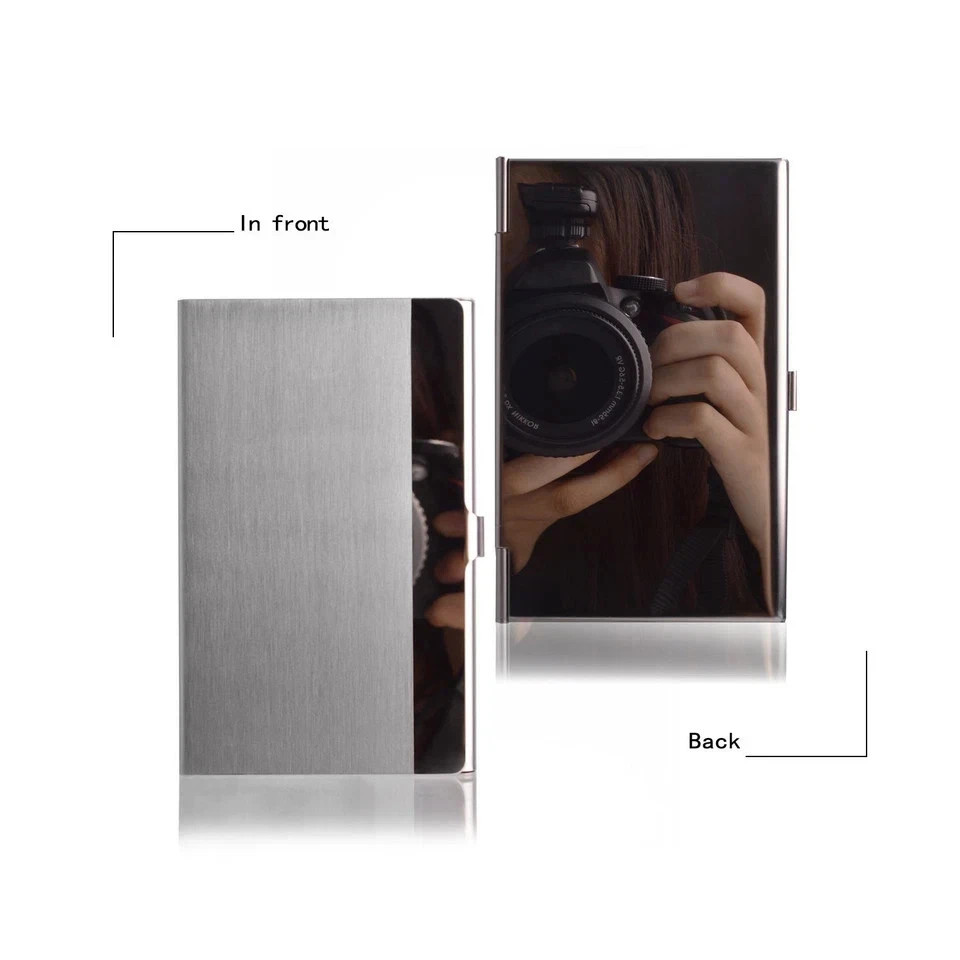Stainless Steel Card Holder Case Pocket Metal Wallet for ID Credit Business Card