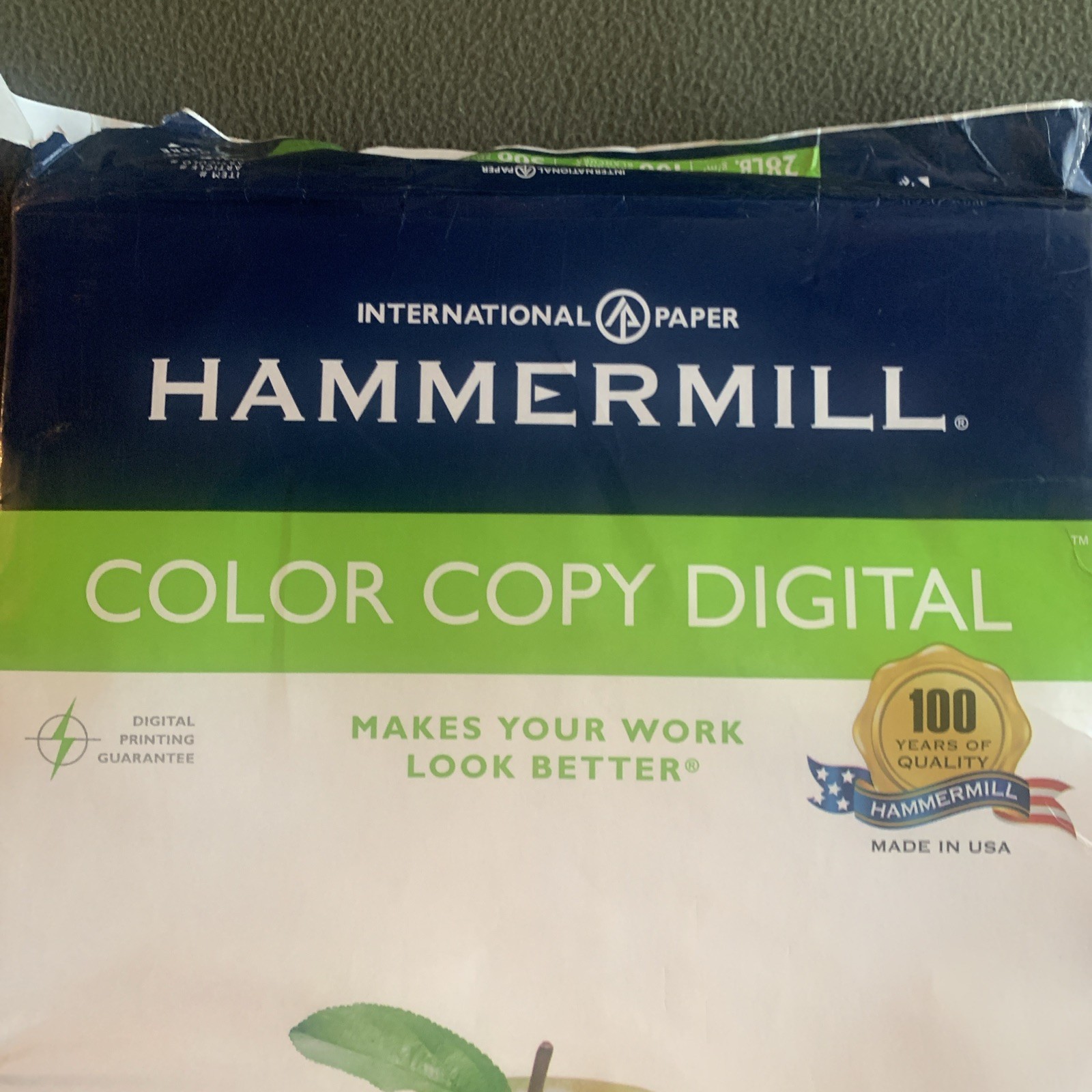 Hammermill Color Copy Digital Paper. 11” X 17”. Open Pkg. Unknown Sheet Number.