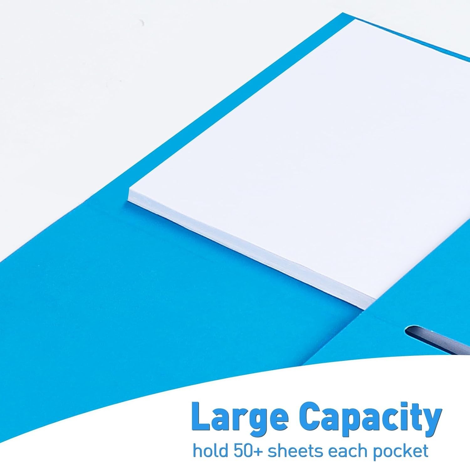 Two Pocket Folders, 100 Pack File Folders with Pockets Fit Letter Size Paper,…