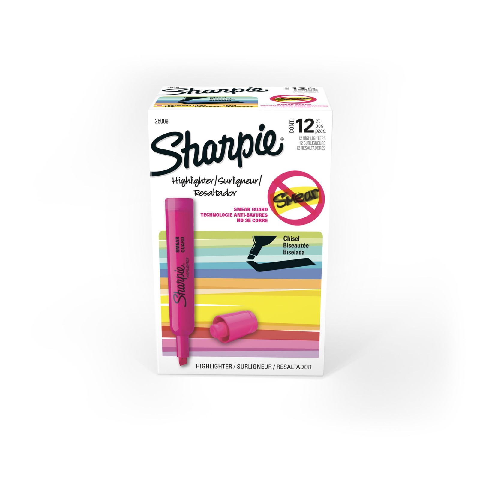 Sharpie Tank Style Highlighters, Chisel Tip, 1 Count (Pack of 12), Pink