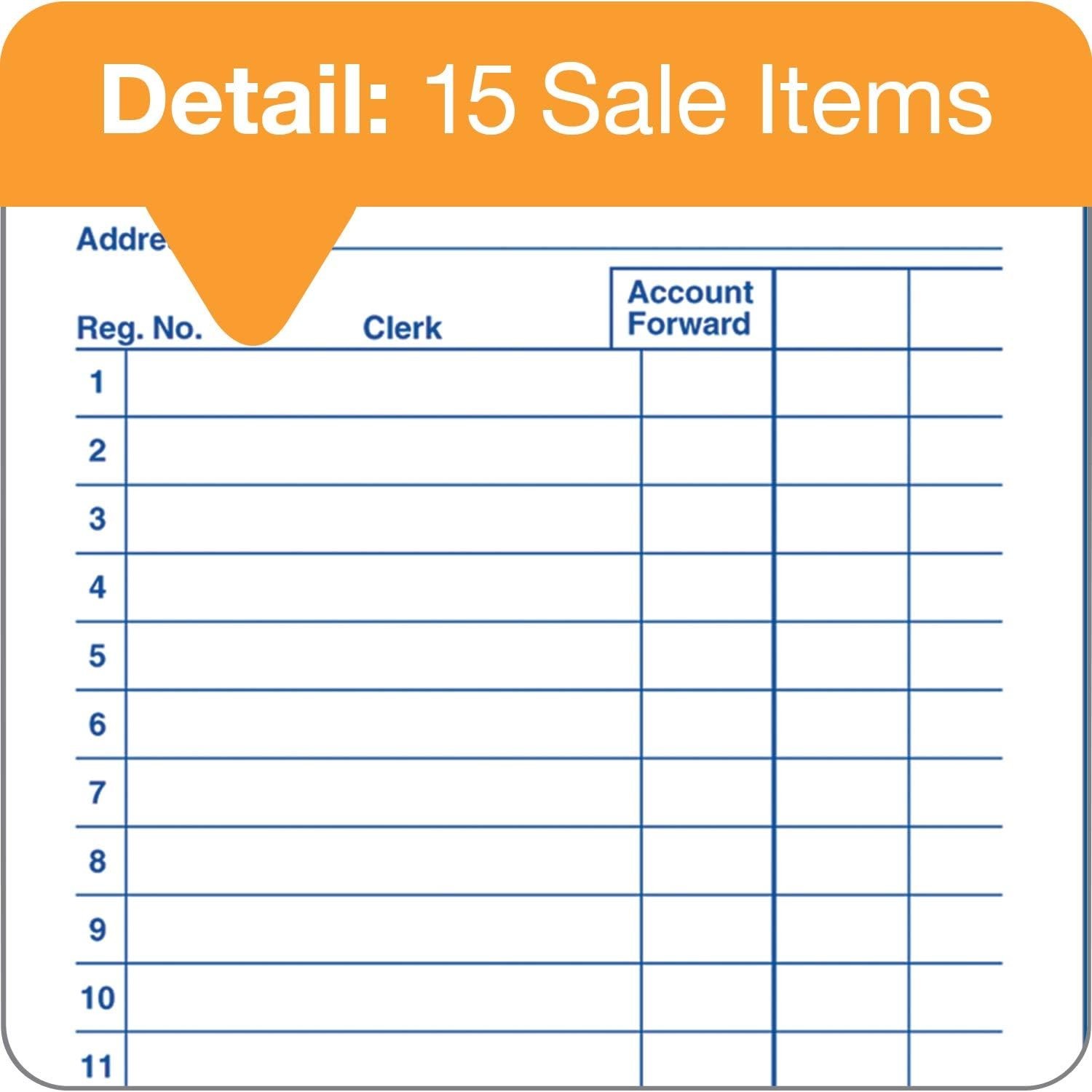 General Purpose Sales Book, 2-Part, Carbonless, White/Canary, 3-11/32 x 5-5/8…