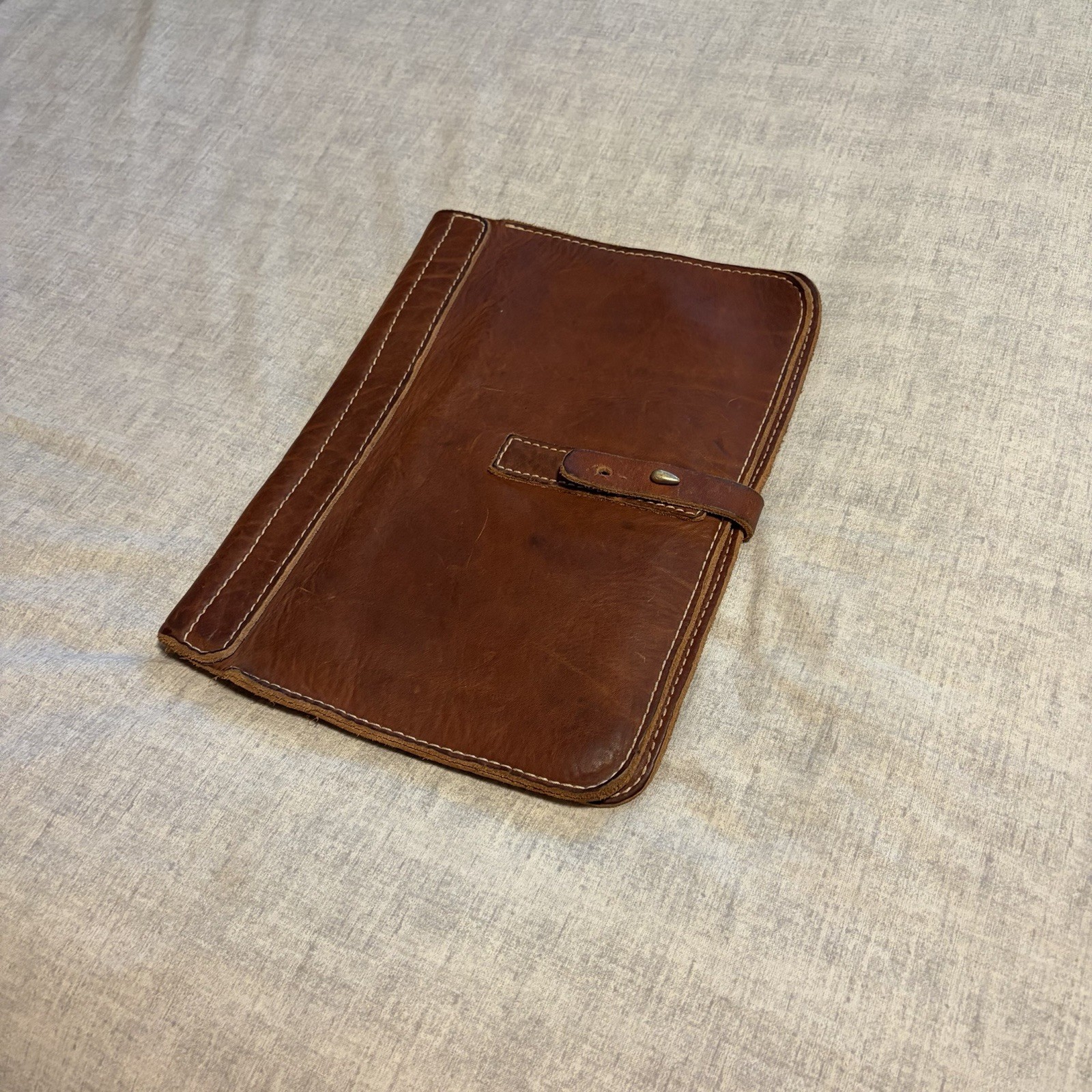 Coronado Stone Washed Horween Leather Portfolio Organizer California 13”x 9.5”