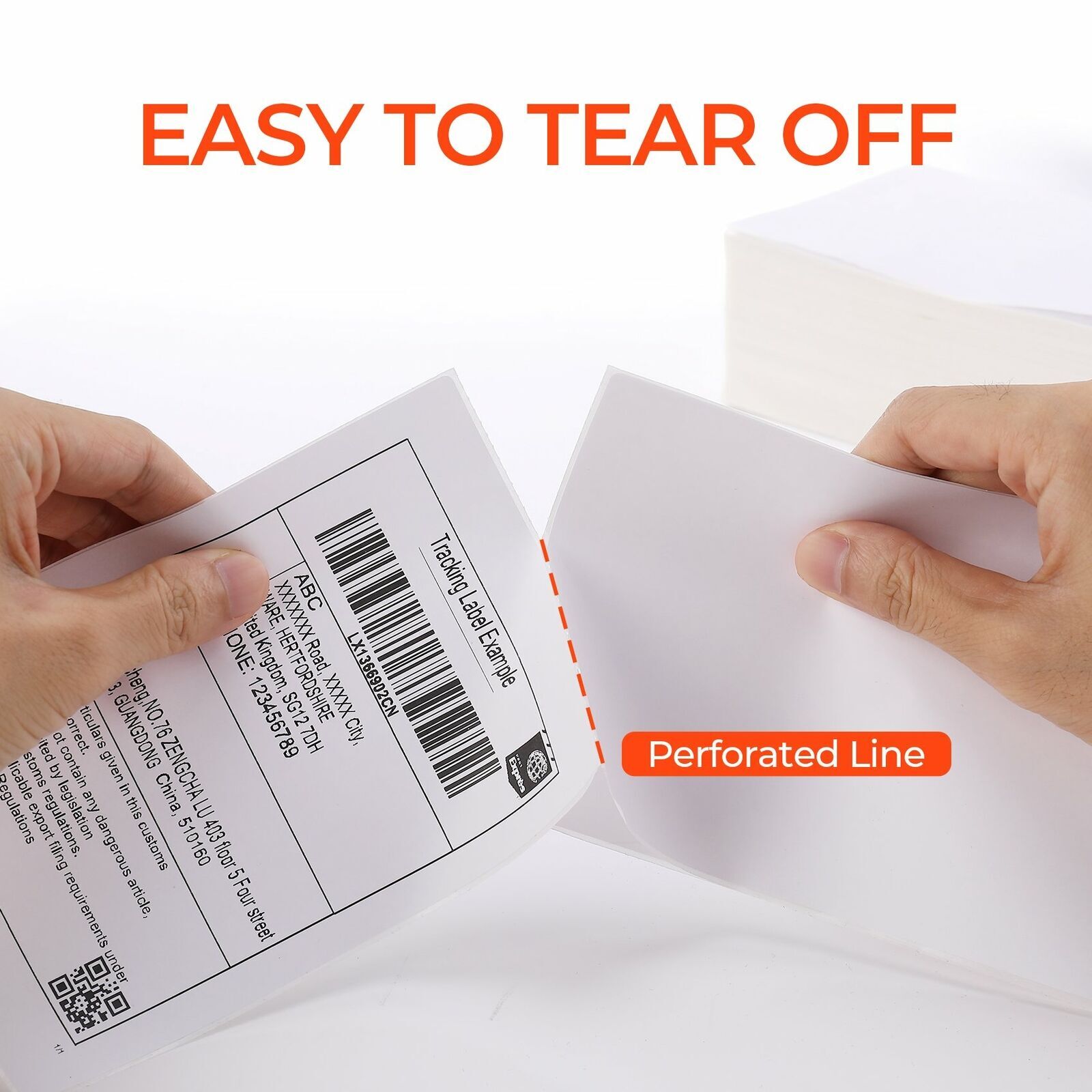 1000 labels 4×6 Fanfold Direct Thermal Shipping Labels Perforated Zebra & Rollo