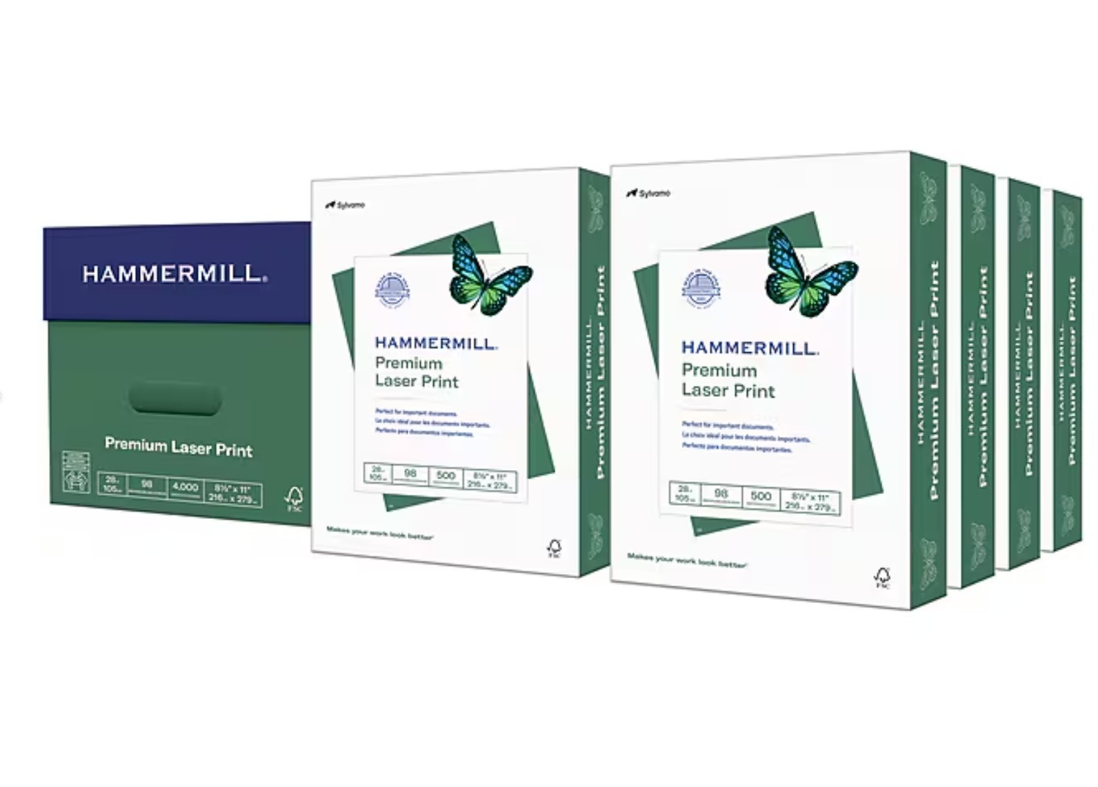 Hammermill Premium 8.5″ x 11″ Laser Paper, 28 lbs., 98 Brightness, 8 Reams/Carto