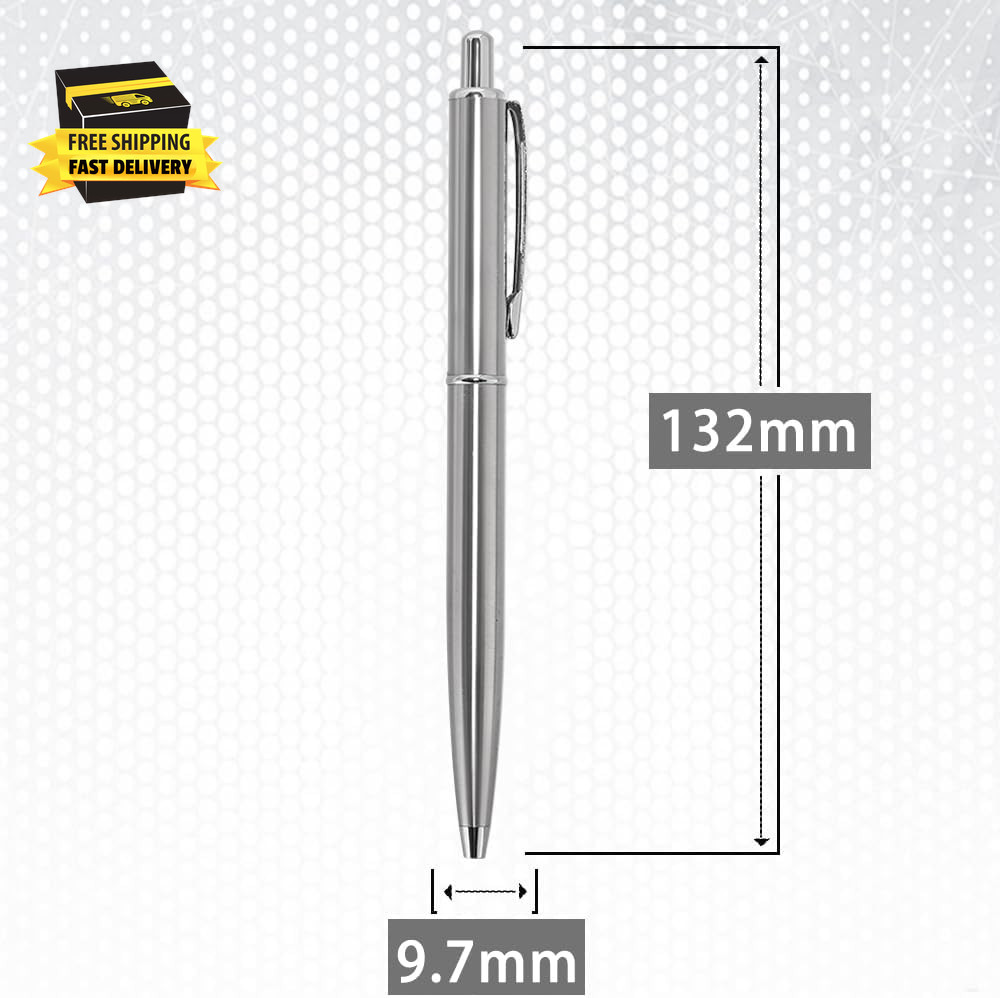 Black Pen Premium Stainless Steel,1.0Mm Bold Black Lnk Pens Executive Metal Writ