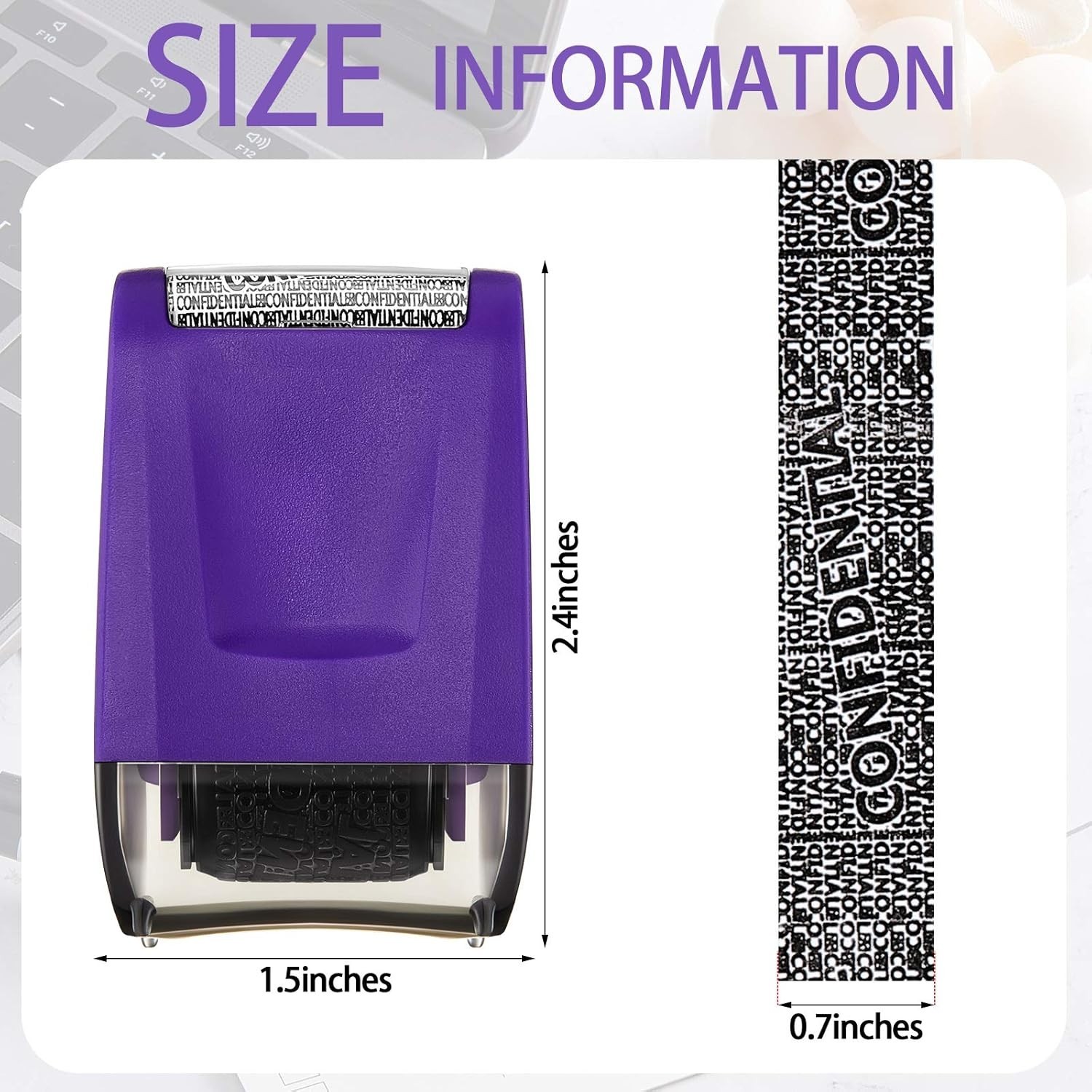 Easy-to-Use 2-Pack Security Roller Stamp for Mailing and Identity Protection