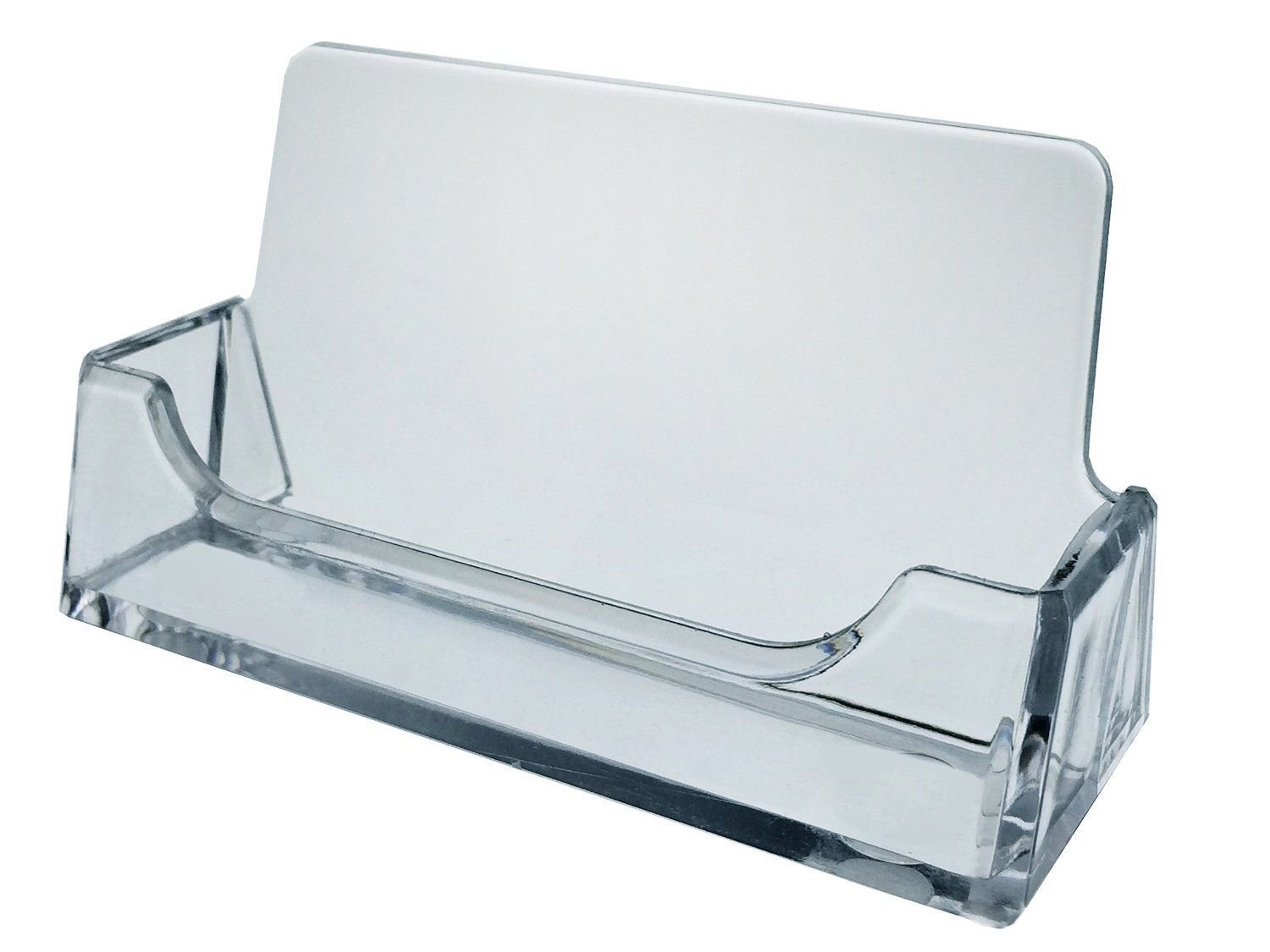 SALE 24 Desktop Business Card Holder Clear Plastic Display FAST FREE SHIPPING