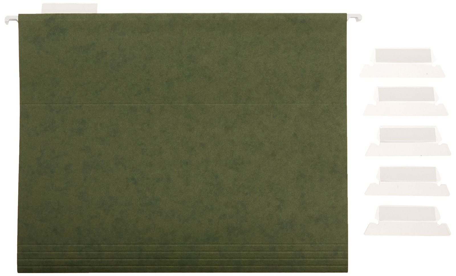 Amazon Basics Hanging File Folders with Adjustable Tabs, 25 Pack, Green