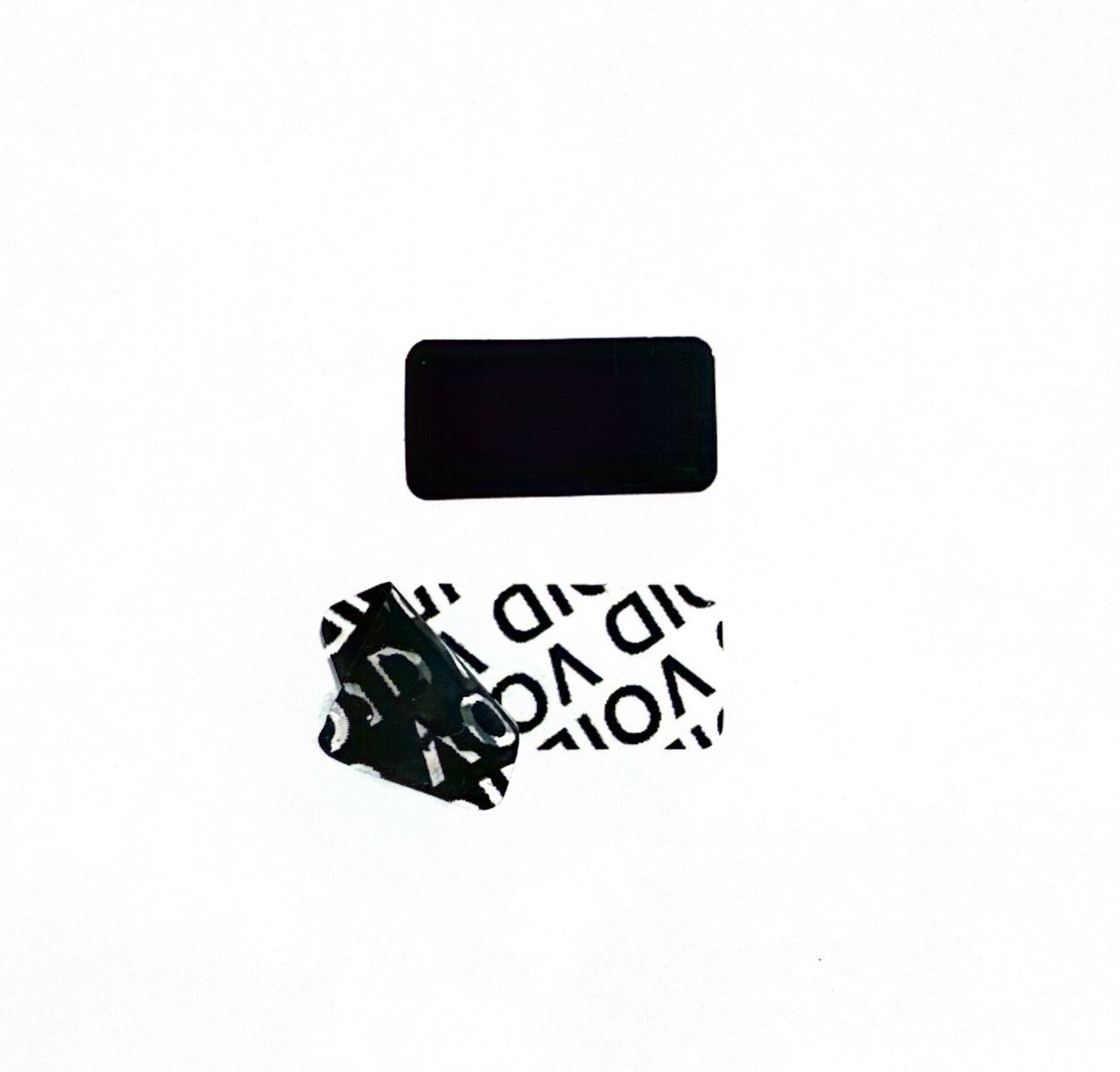 100 pcs Black Glossy Blank Warranty Void, Security Labels Stickers Seals