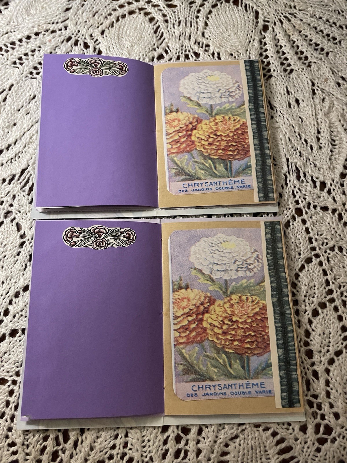 2 Junk Journal Greeting Cards Handmade 4”x6” “Live Your Dreams” Blank W/Env.