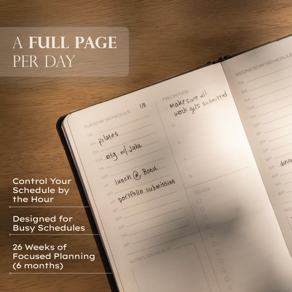 Anecdote Daily Planner w/ 2026-2027 Calendar | Start Anytime 26 Weeks Undated…