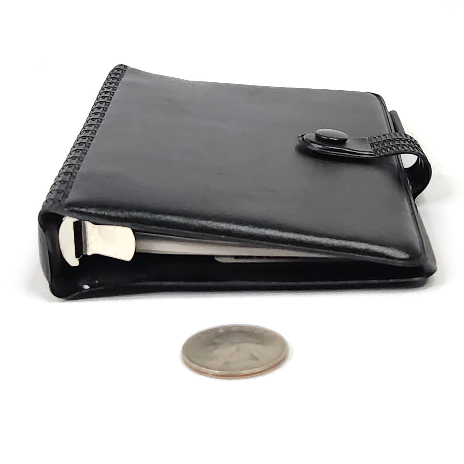 Day Runner Concorde Mini Planner Black Faux Leather 6 Rings Undated Month Pages