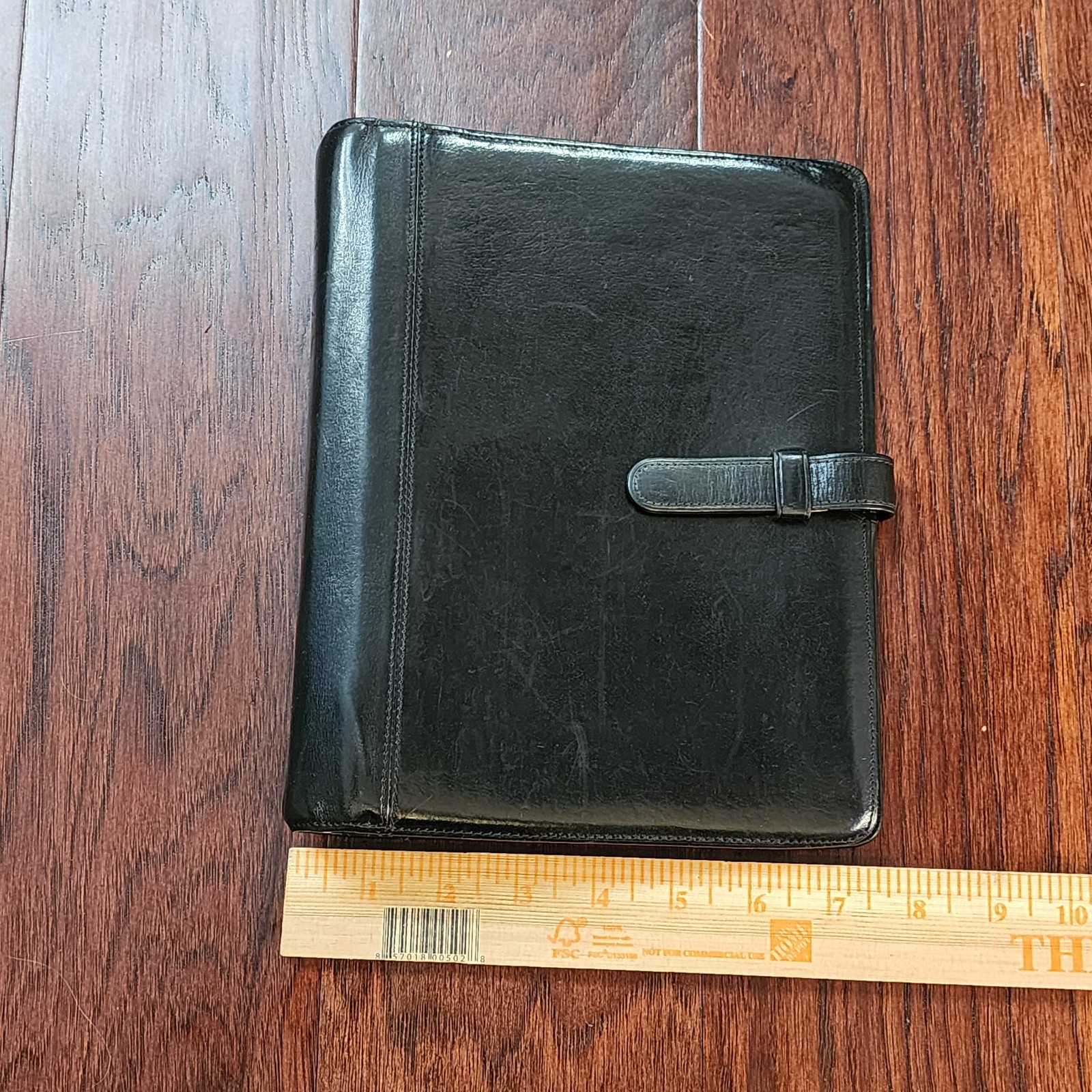 Vintage Coach 7.5″x9.5″ 3-Ring Black Leather Day Planner Binder Organizer UNISEX