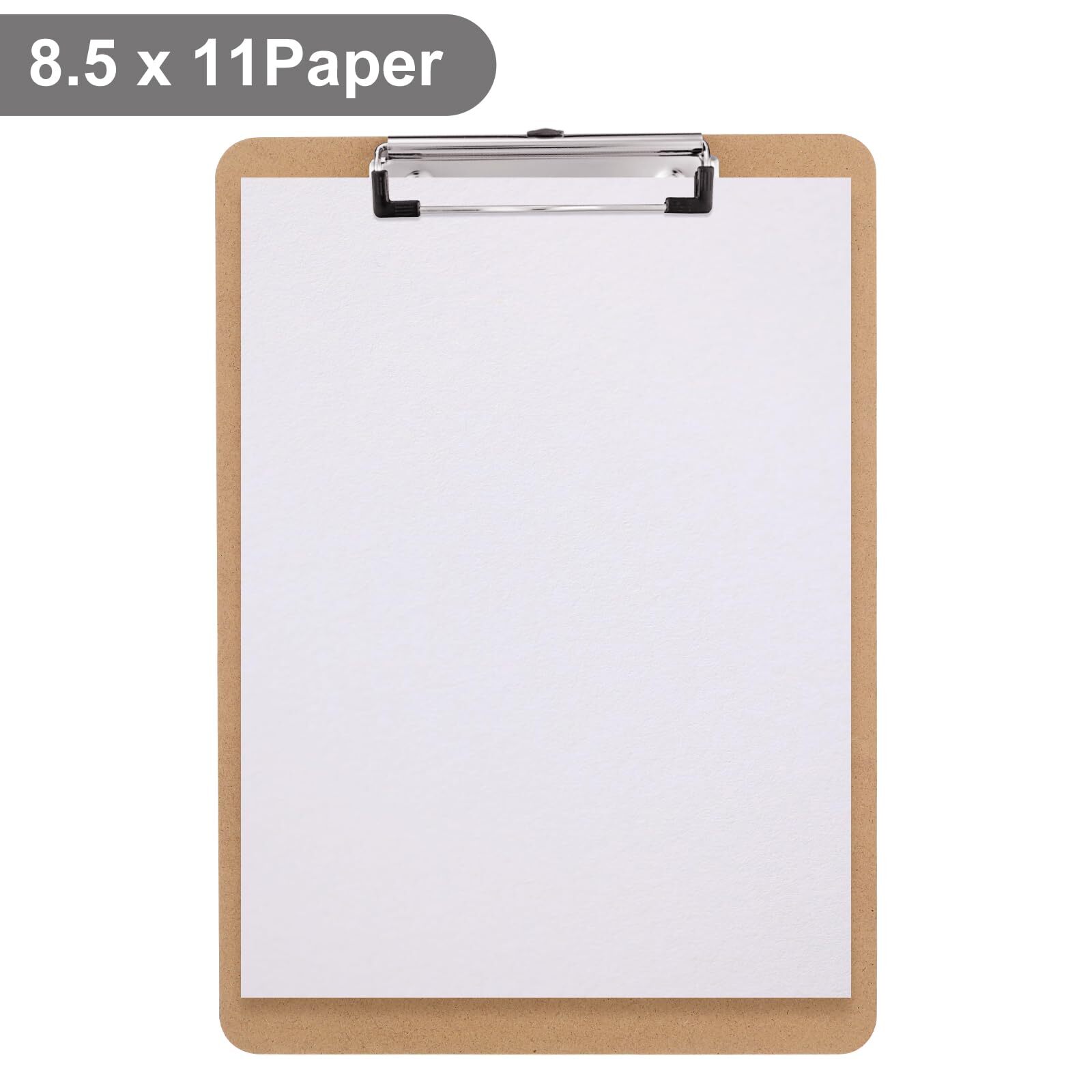 Wood Clipboards 20 Pack Letter Size 8.5×11 A4 Standard Low Profile Clip