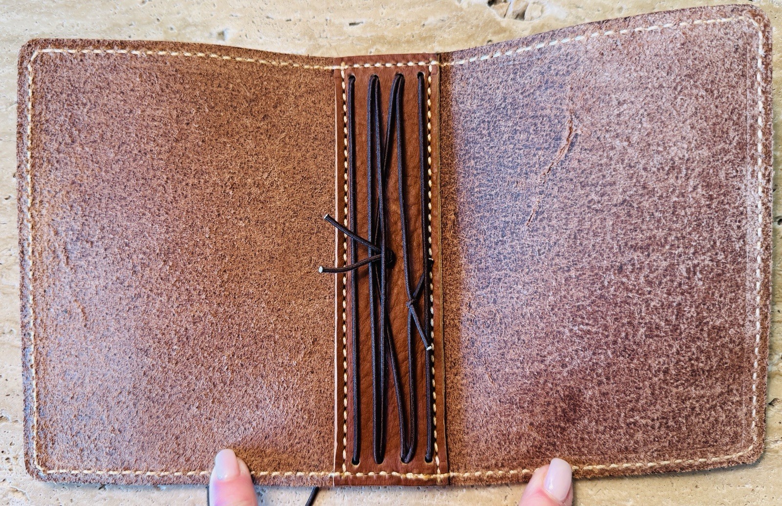 Speckled Fawns Small Leather Notebook Travelers Portfolio Cover New