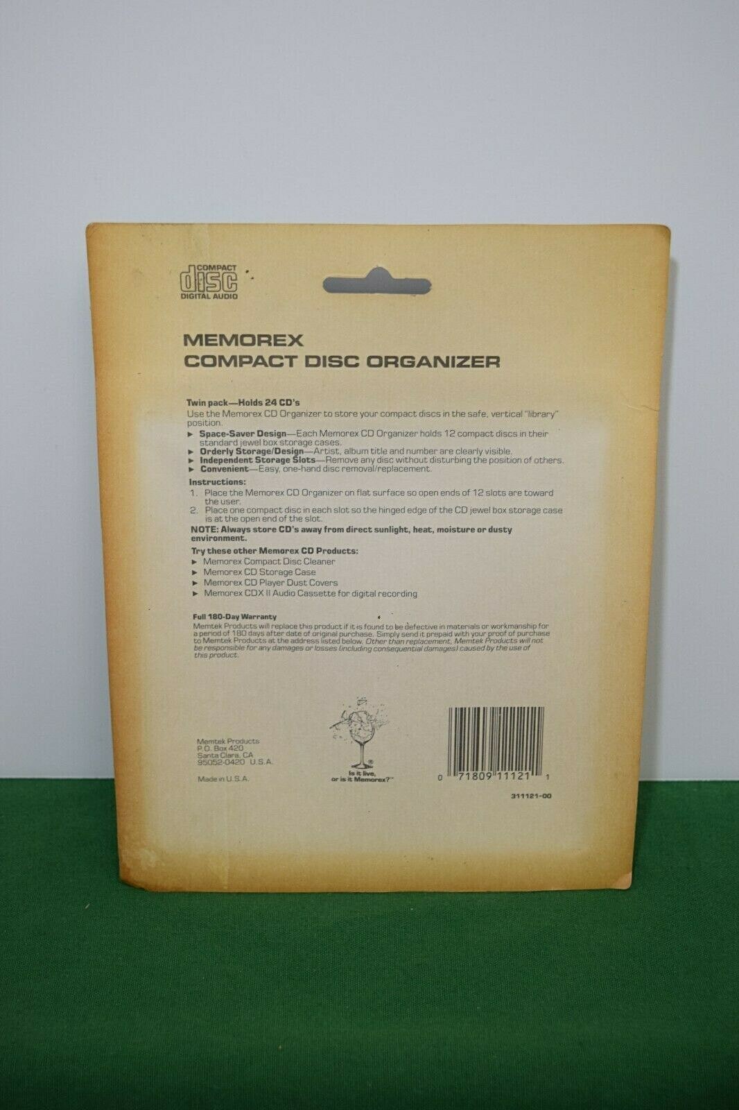 Memorex Compact Disc Organizer (2 pack) CD Jewel Box In original packaging.