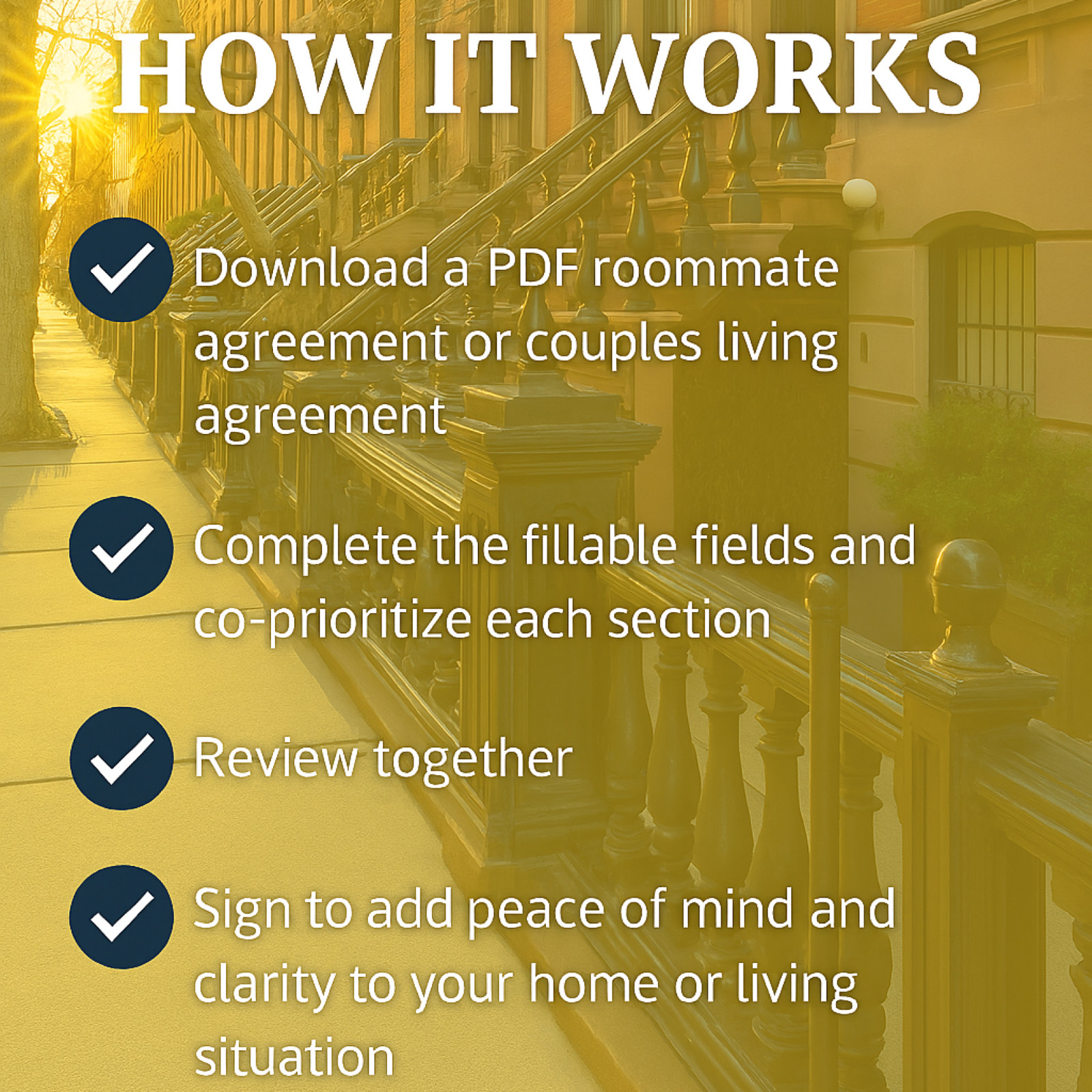 Roommate Agreement Template Editable PDF Word Instant Download