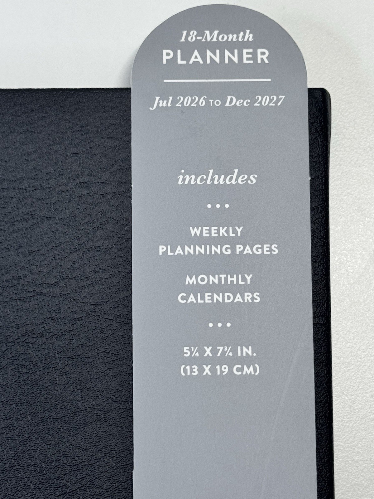 2026-2027 18-Month Calendar Planner Weekly BLACK & GOLD ECCOLO Sz 5×8”