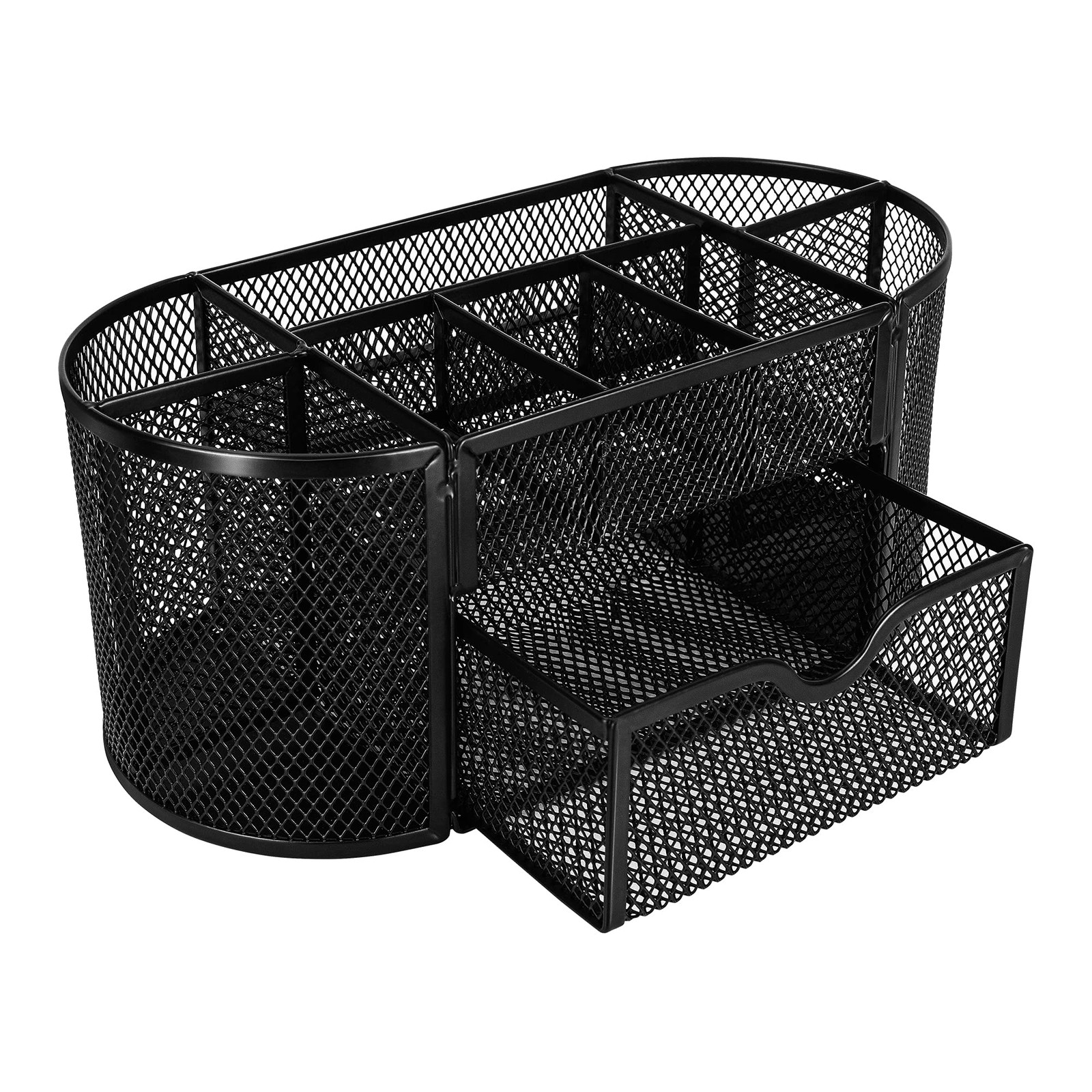 Amazon Basics Mesh Desk Organizer with Pen 9.25″ x 4.53″ x 3.94″, Black