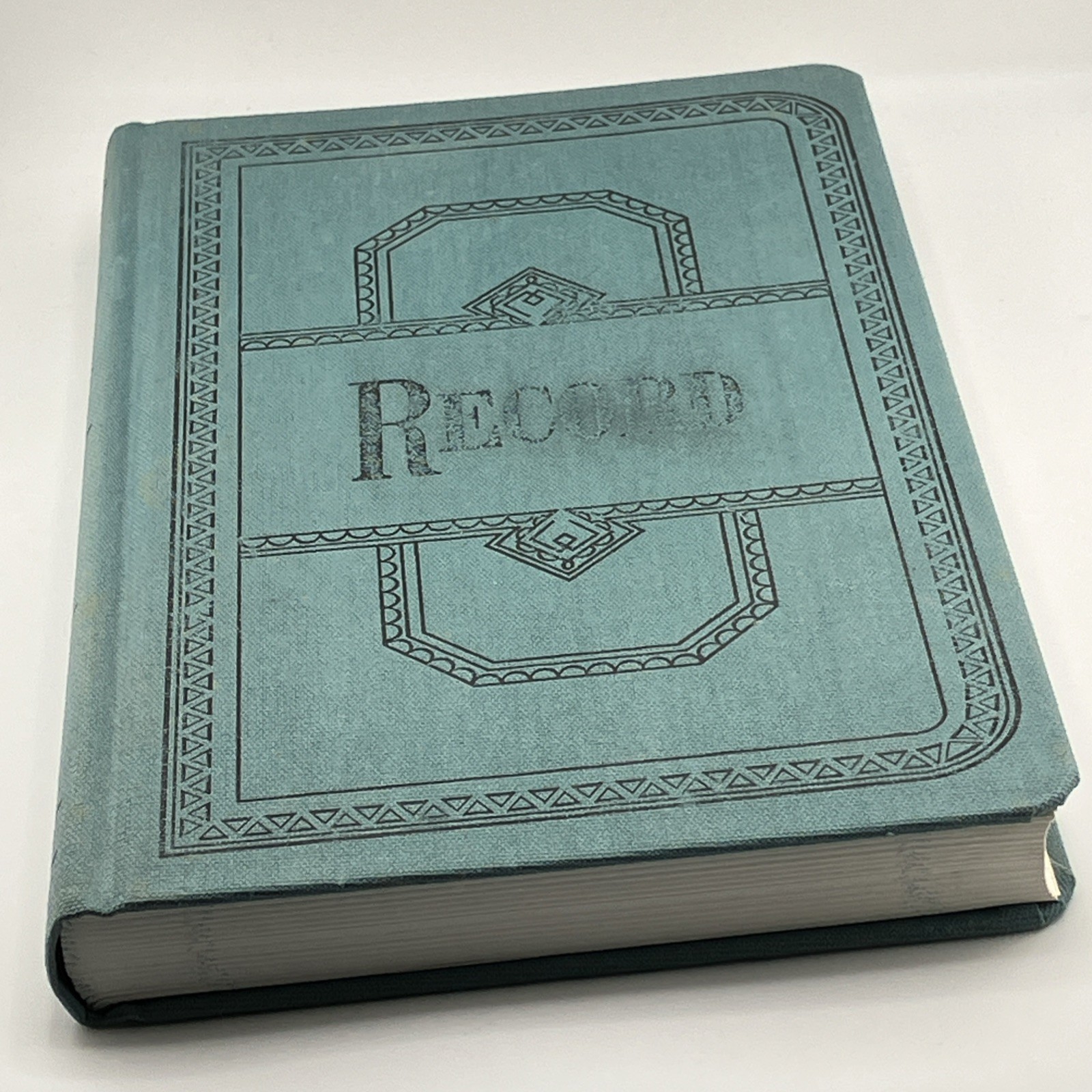 500 Page Journal Green Fabric Cover Boorum & Pease 66-500-R Record 12″ x 7″
