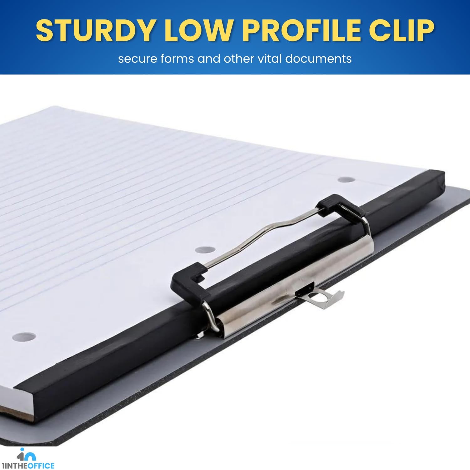 2 Pack Silver Plastic Horizontal Landscape Clipboard 8.5×11 In Letter Size