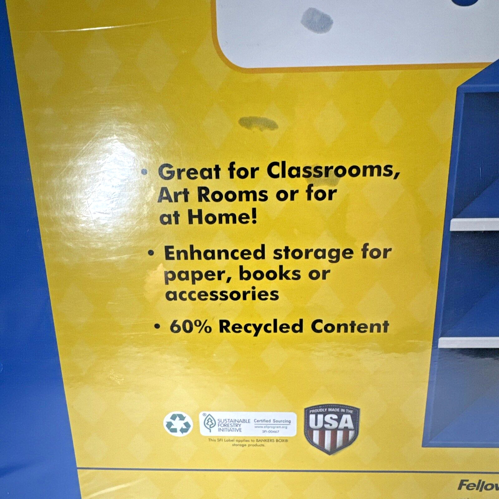 NEW SEALED Bankers Box 4 Compartment Cardboard Organizer Approx 15x12x12″