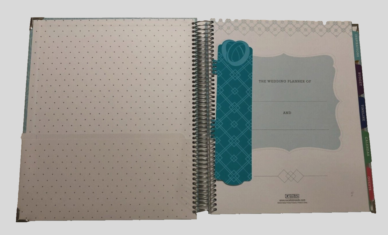 Wedding Planner Global Printed Products Hardcover Organizer Green 2020 Unused