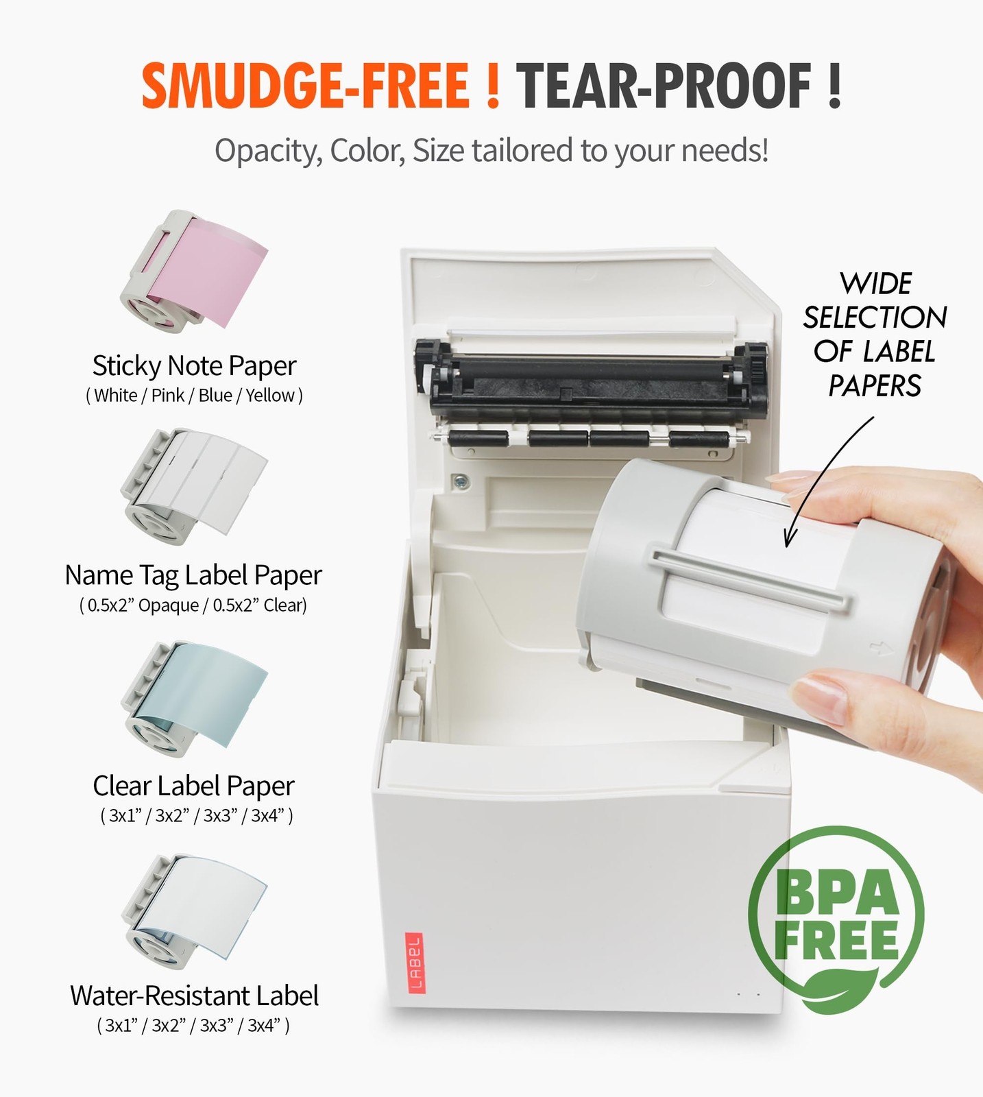Nemonic Label Printer | Inkless Bluetooth Thermal Label Printer for Small Bus…