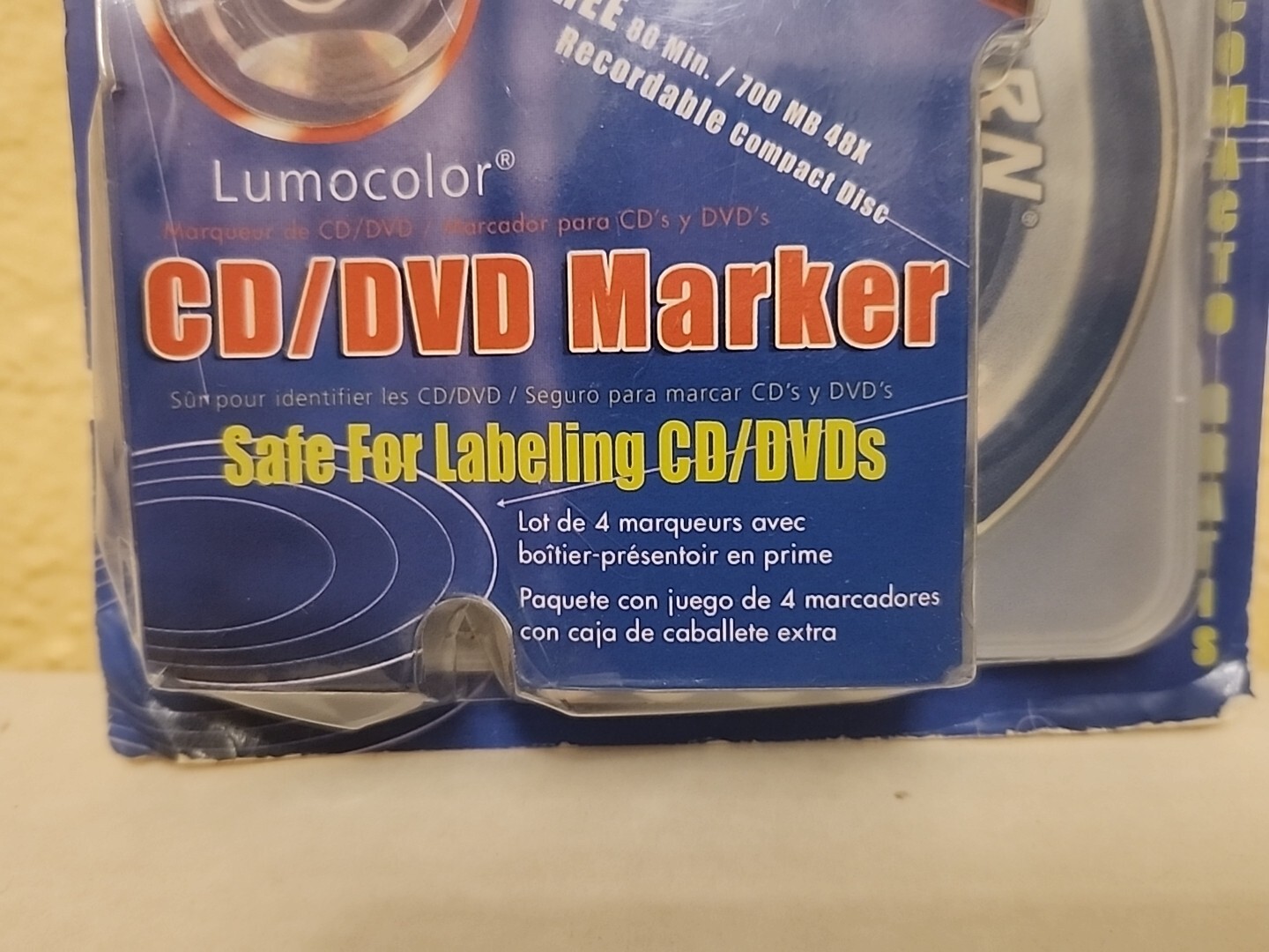 Lumocolor 4 Color Marker Pen Set Easel Case Staedtler Germany CD DVD CD-R Label
