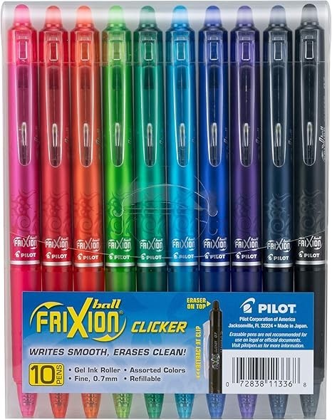 Pilot FriXion Gel Pens 10-Pack Assorted